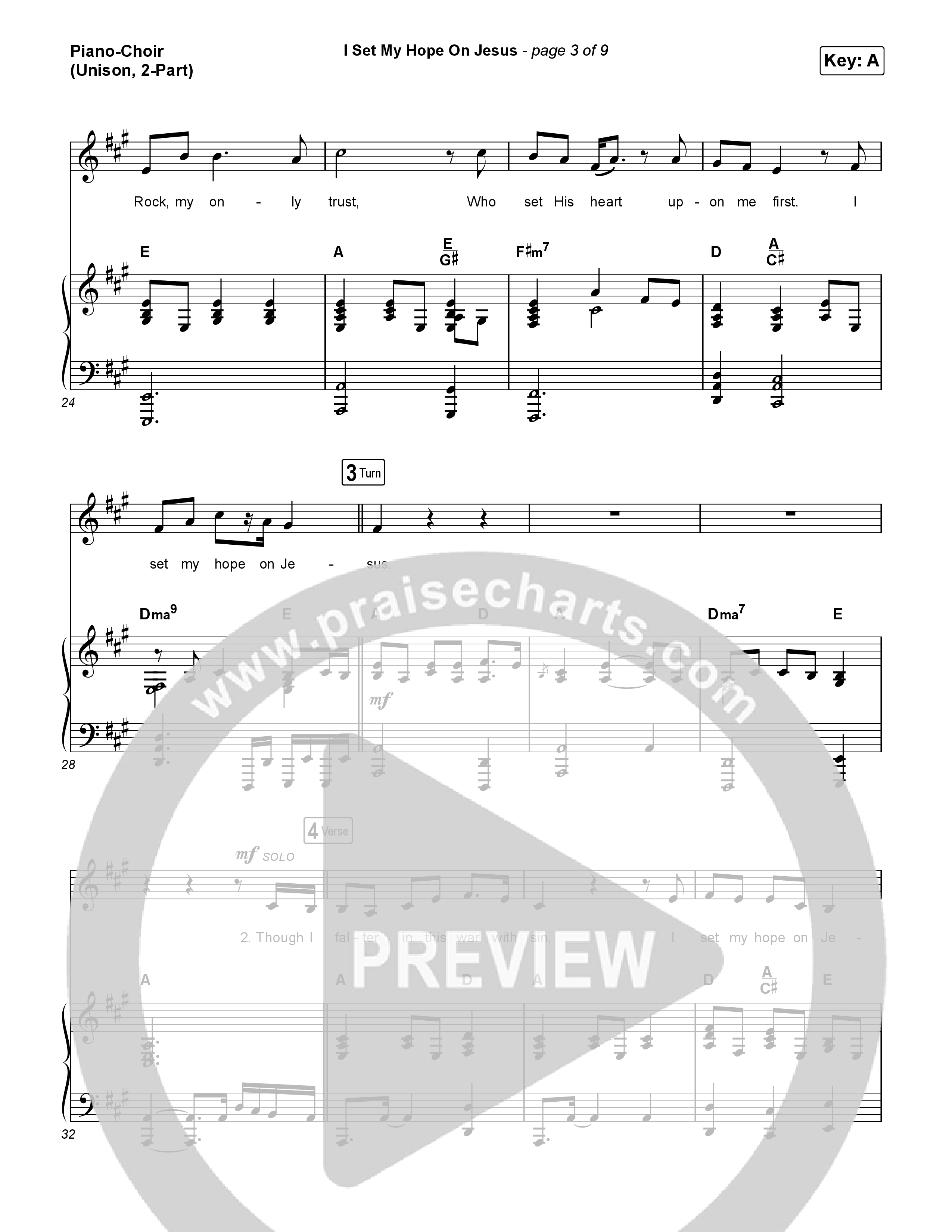 I Set My Hope (Hymn For A Deconstructing Friend) (Unison/2-Part) Piano/Choir (Uni/2-Part) (Keith & Kristyn Getty / Arr. Erik Foster)