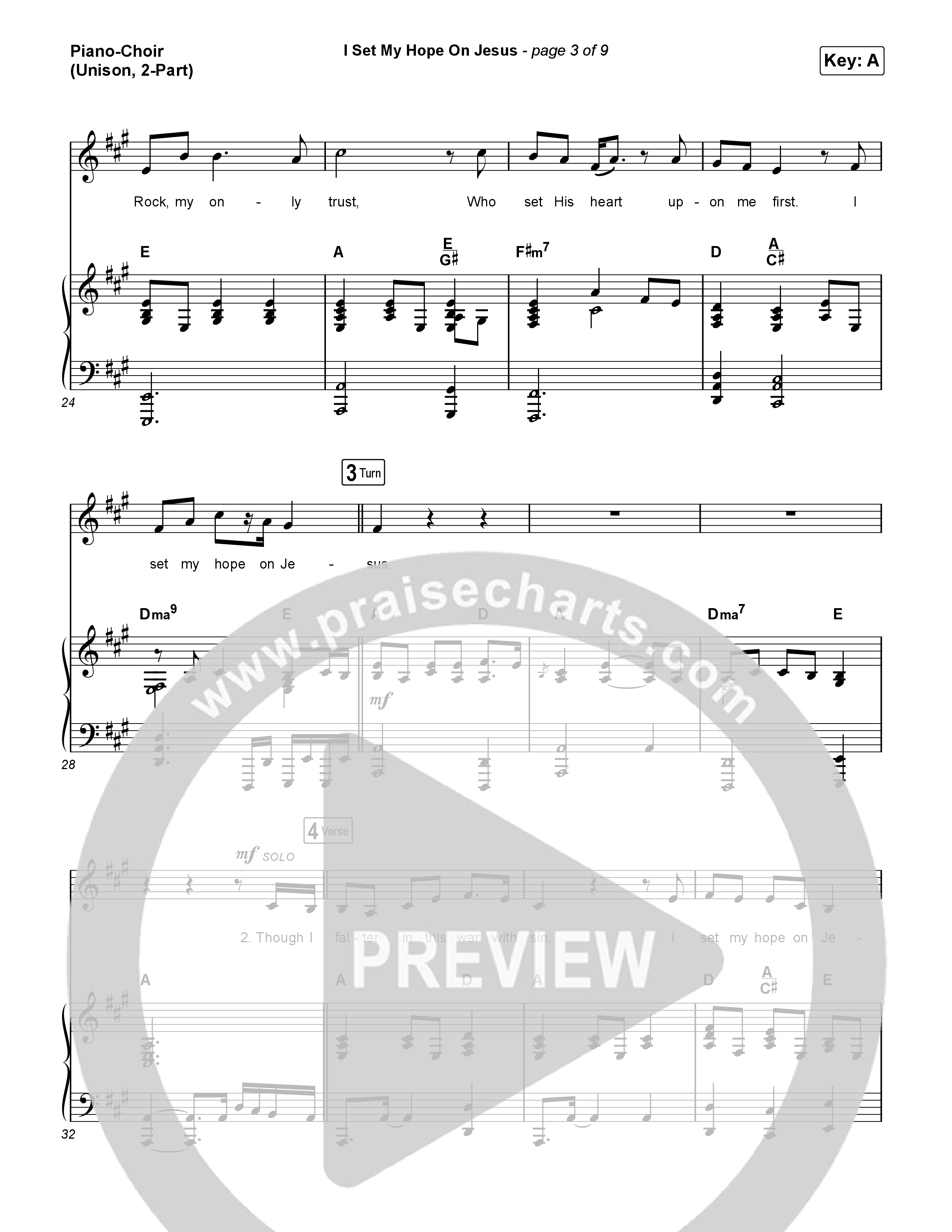 I Set My Hope (Hymn for a Deconstructing Friend) (Unison/2-Part) Piano/Choir  (Uni/2-Part) (Keith & Kristyn Getty / Arr. Erik Foster)