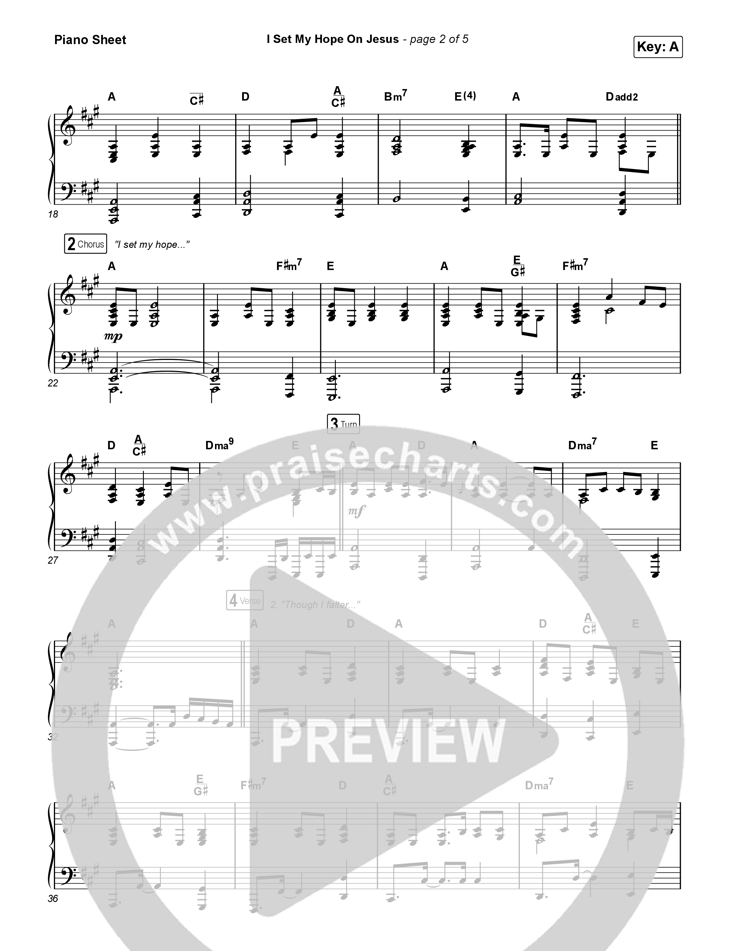 I Set My Hope (Hymn For A Deconstructing Friend) (Unison/2-Part) Piano Sheet (Keith & Kristyn Getty / Arr. Erik Foster)