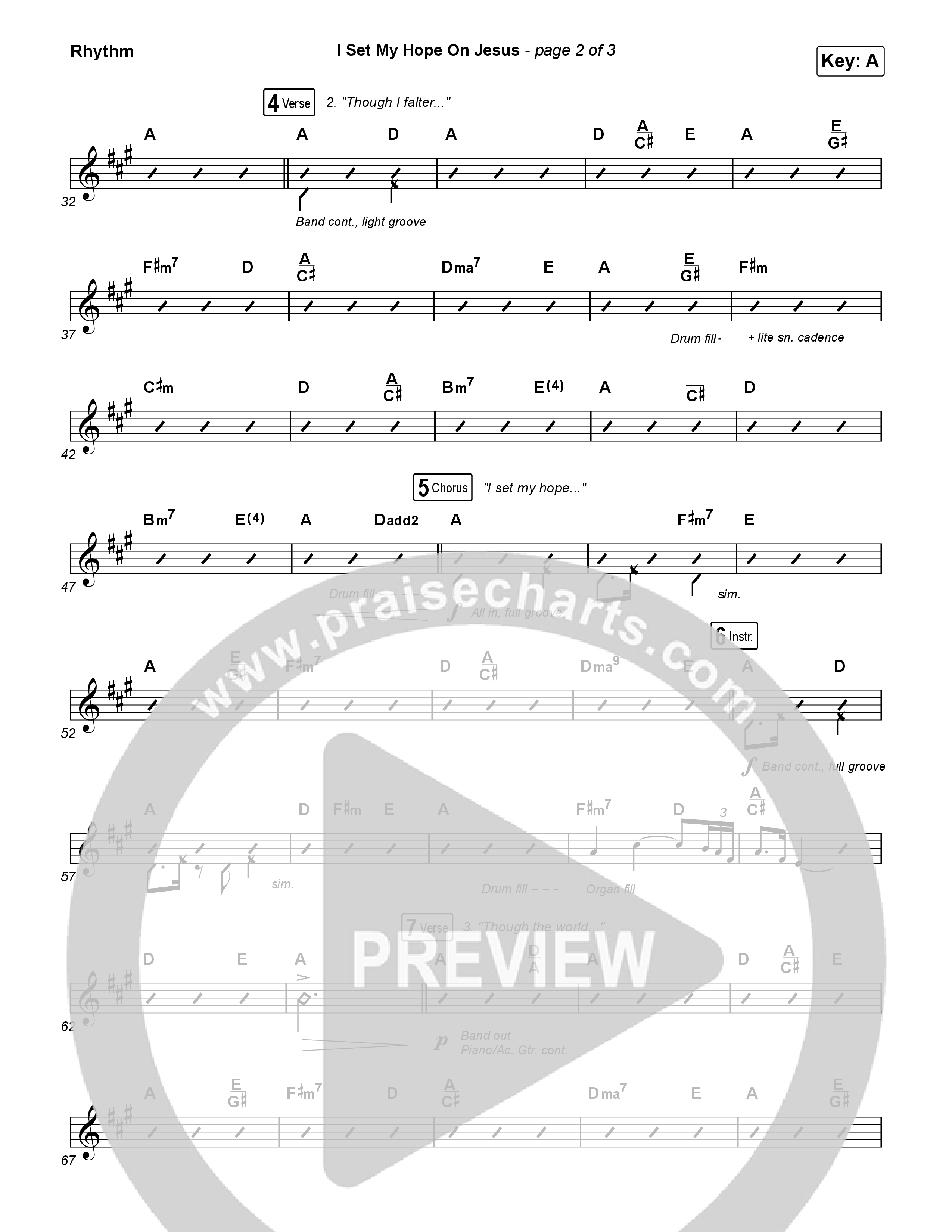 I Set My Hope (Hymn For A Deconstructing Friend) (Unison/2-Part) Rhythm Chart (Keith & Kristyn Getty / Arr. Erik Foster)