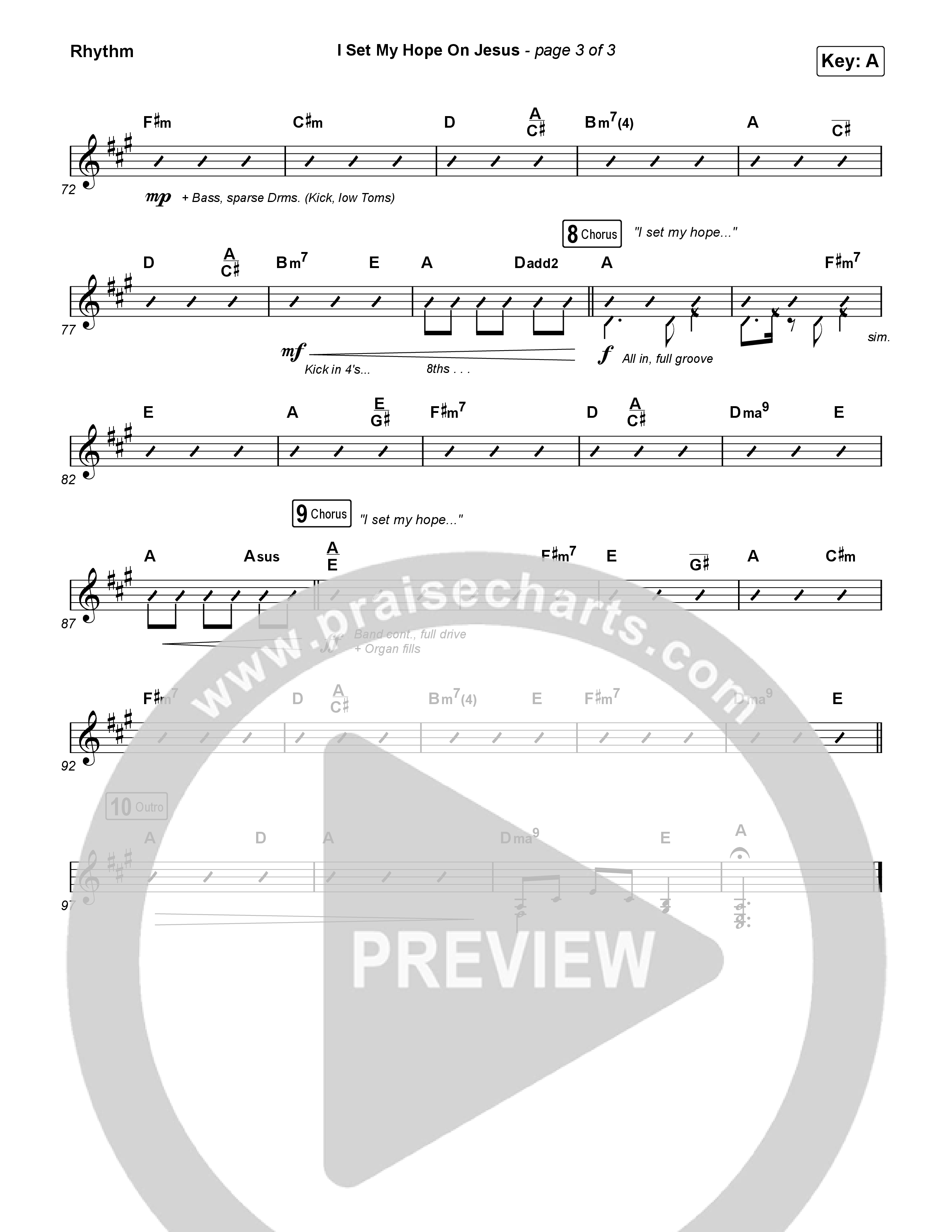I Set My Hope (Hymn For A Deconstructing Friend) (Unison/2-Part) Rhythm Chart (Keith & Kristyn Getty / Arr. Erik Foster)