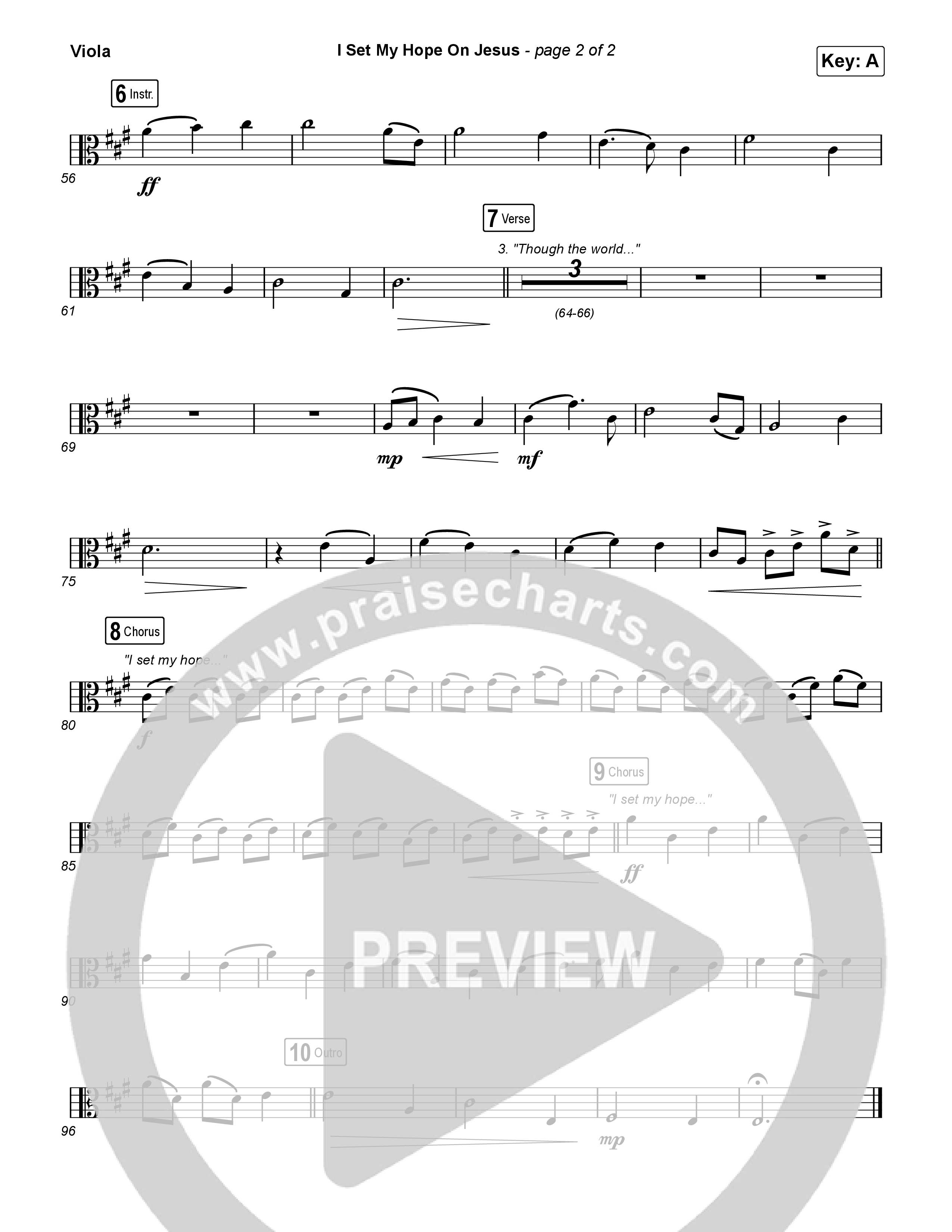 I Set My Hope (Hymn For A Deconstructing Friend) (Unison/2-Part) Viola (Keith & Kristyn Getty / Arr. Erik Foster)