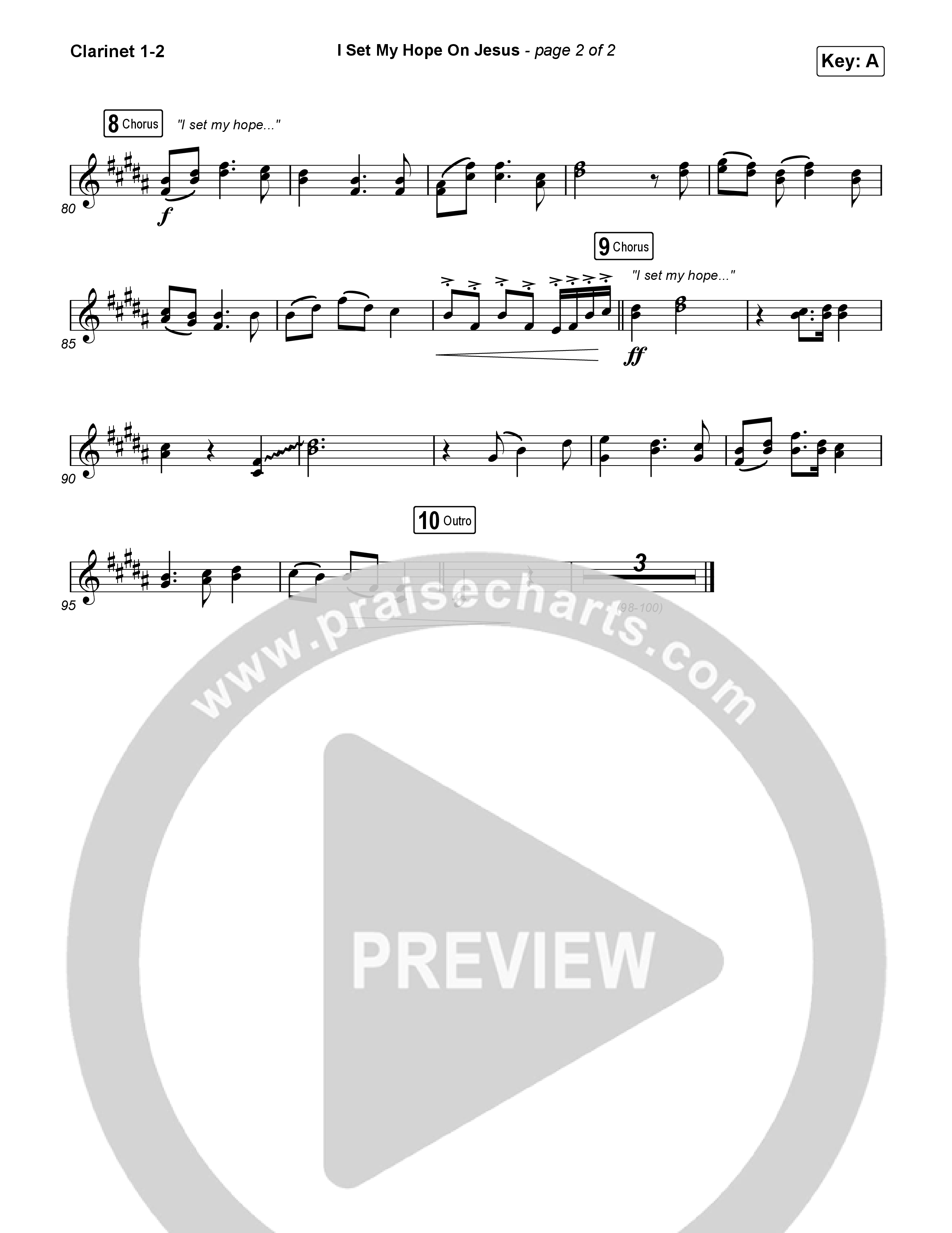 I Set My Hope (Hymn for a Deconstructing Friend) (Sing It Now) Clarinet 1/2 (Keith & Kristyn Getty / Arr. Erik Foster)