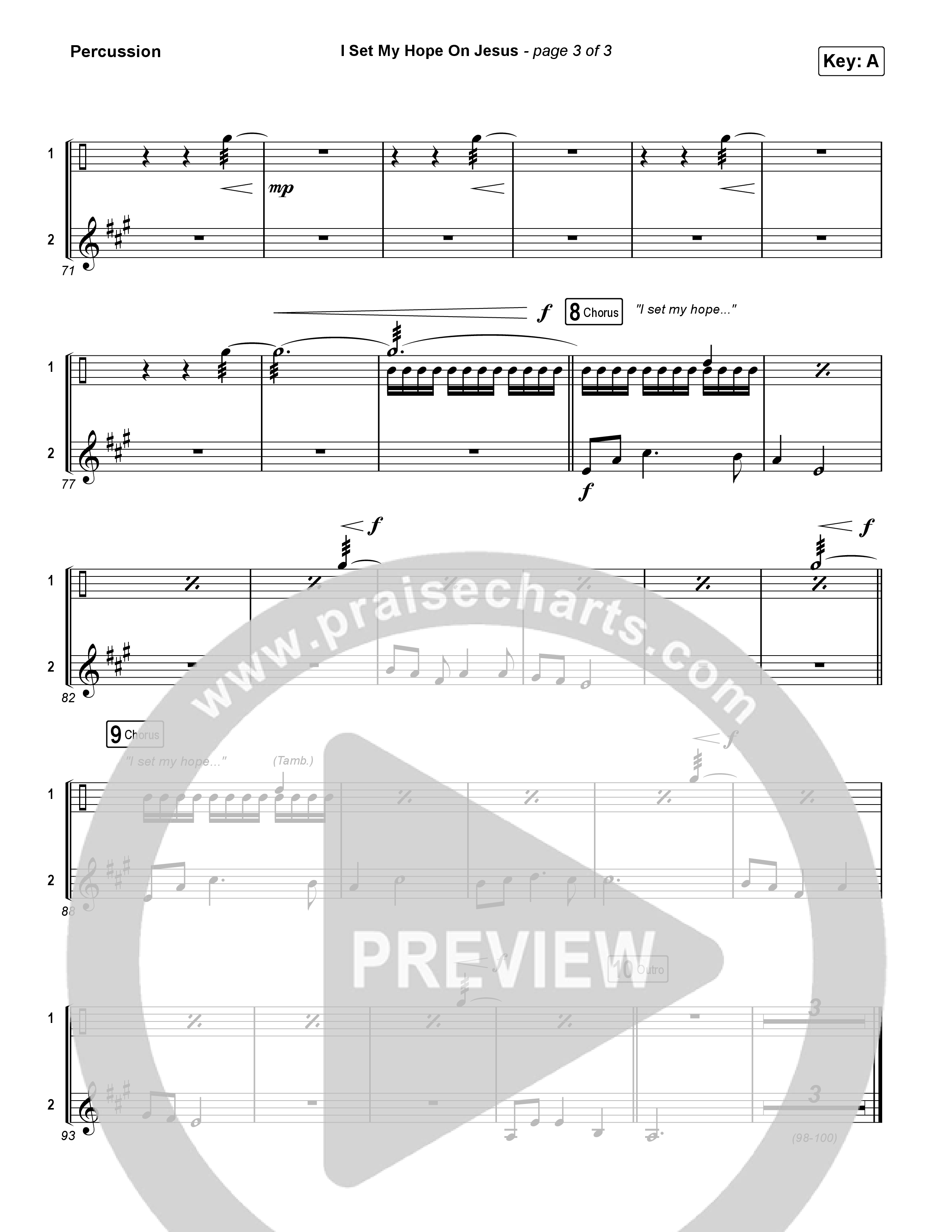 I Set My Hope (Hymn For A Deconstructing Friend) (Sing It Now) Percussion (Keith & Kristyn Getty / Arr. Erik Foster)