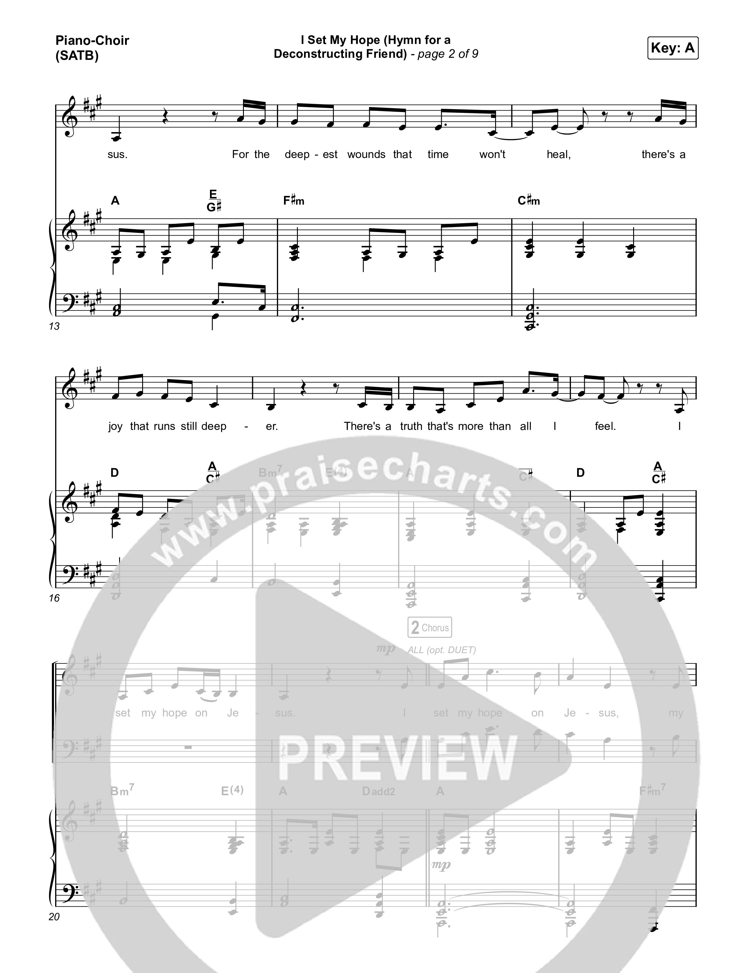 I Set My Hope (Hymn for a Deconstructing Friend) (Sing It Now) Piano/Choir (SATB) (Keith & Kristyn Getty / Arr. Erik Foster)