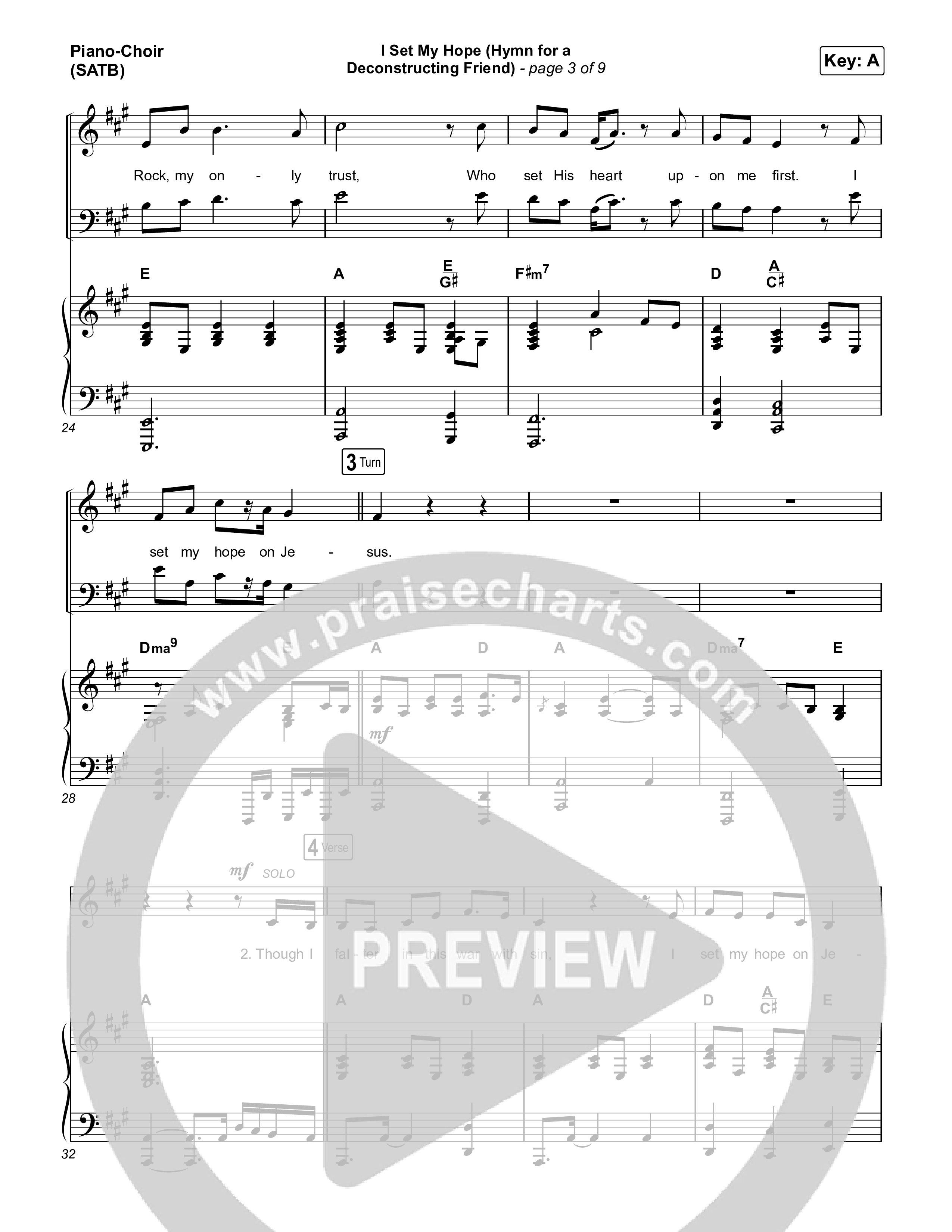 I Set My Hope (Hymn For A Deconstructing Friend) (Sing It Now) Piano/Choir (SATB) (Keith & Kristyn Getty / Arr. Erik Foster)