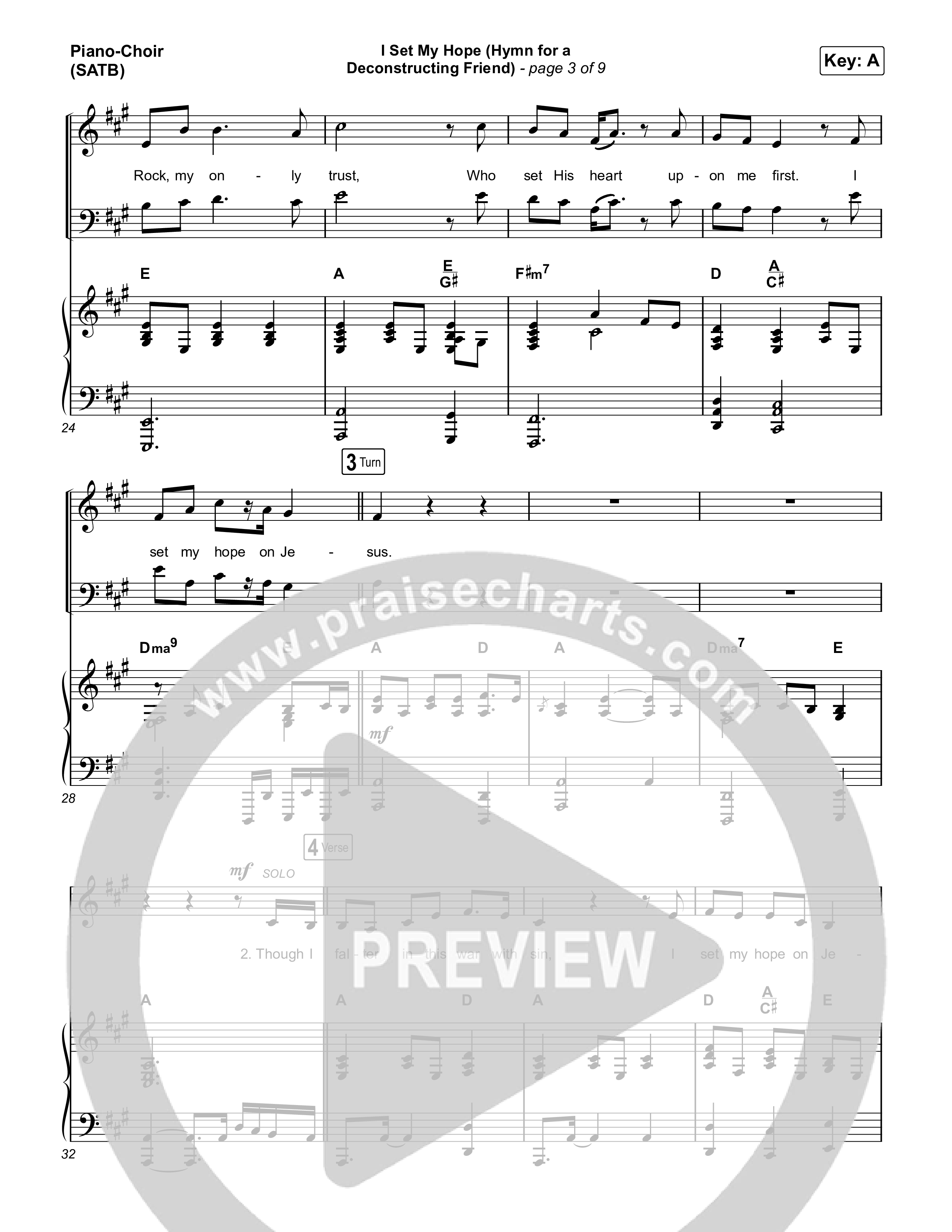 I Set My Hope (Hymn for a Deconstructing Friend) (Sing It Now) Piano/Choir (SATB) (Keith & Kristyn Getty / Arr. Erik Foster)