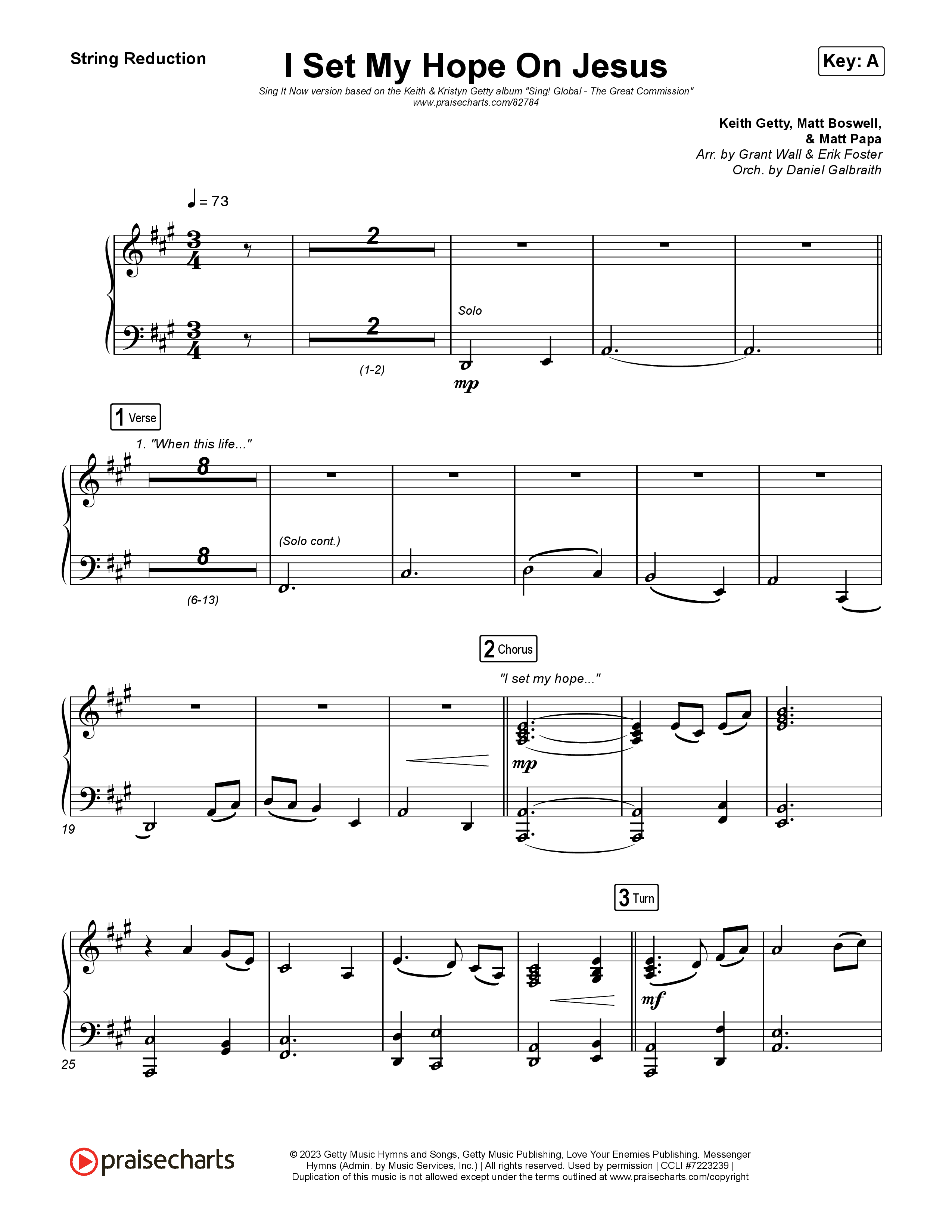 I Set My Hope (Hymn For A Deconstructing Friend) (Sing It Now) String Reduction (Keith & Kristyn Getty / Arr. Erik Foster)