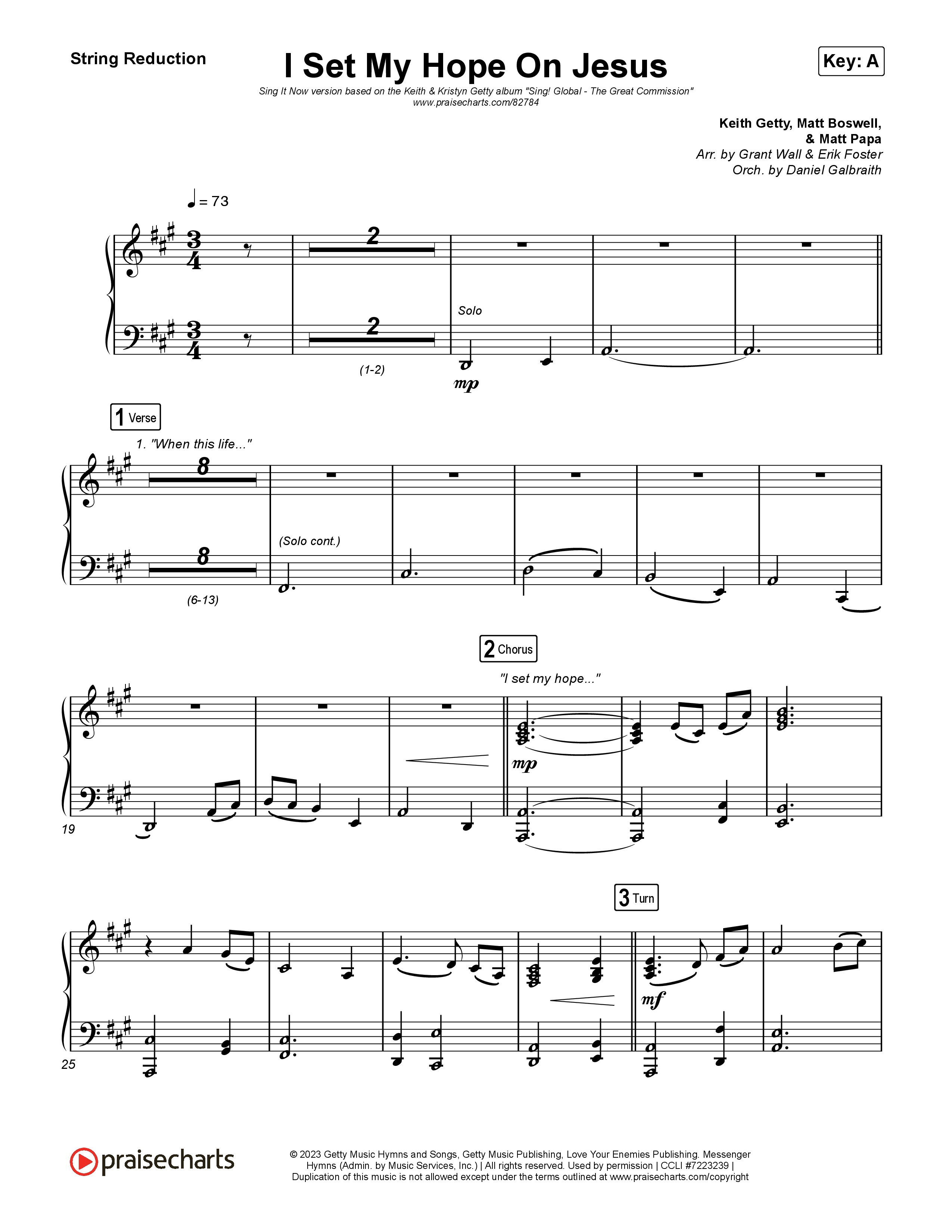 I Set My Hope (Hymn for a Deconstructing Friend) (Sing It Now) String Reduction (Keith & Kristyn Getty / Arr. Erik Foster)