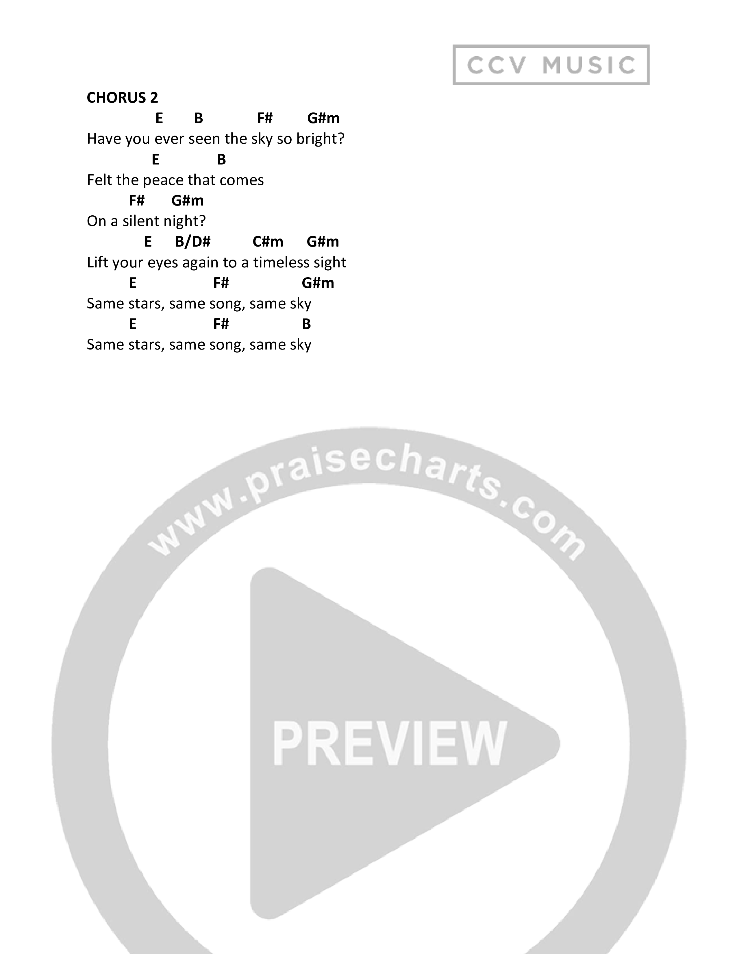 Same Sky Chord Chart (CCV Music)