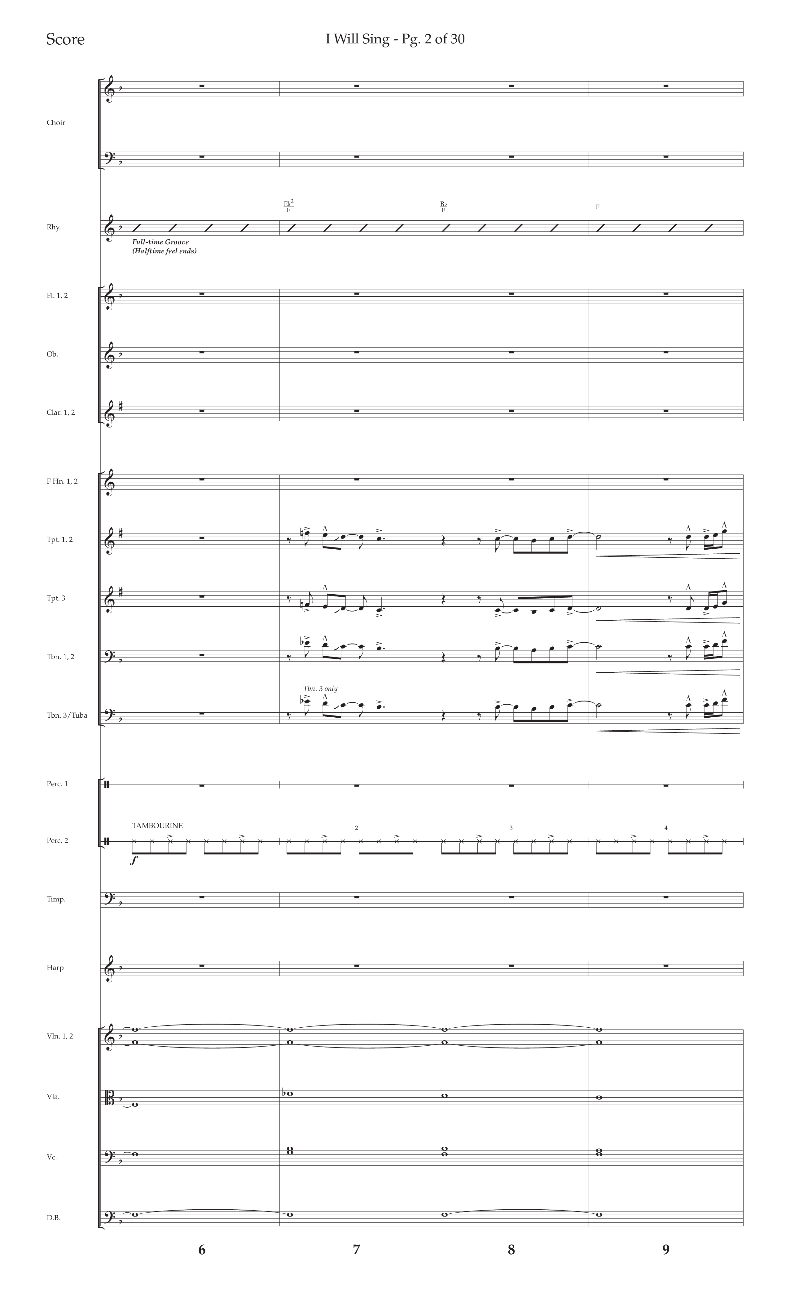 I Will Sing (Choral Anthem SATB) Conductor's Score (Arr. Cliff Duren / Lifeway Choral)