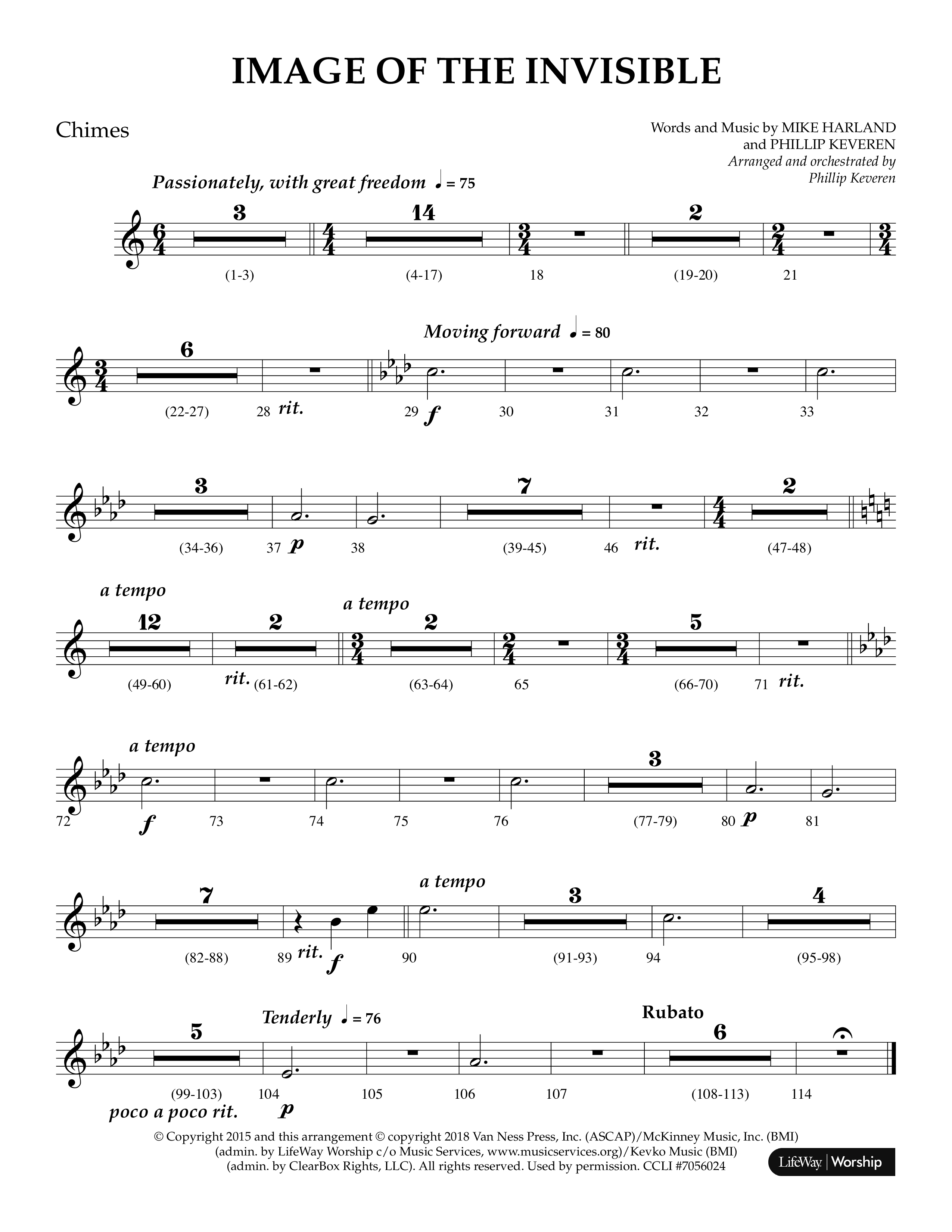 Image Of The Invisible (Choral Anthem SATB) Chimes (Lifeway Choral / Arr. Phillip Keveren)