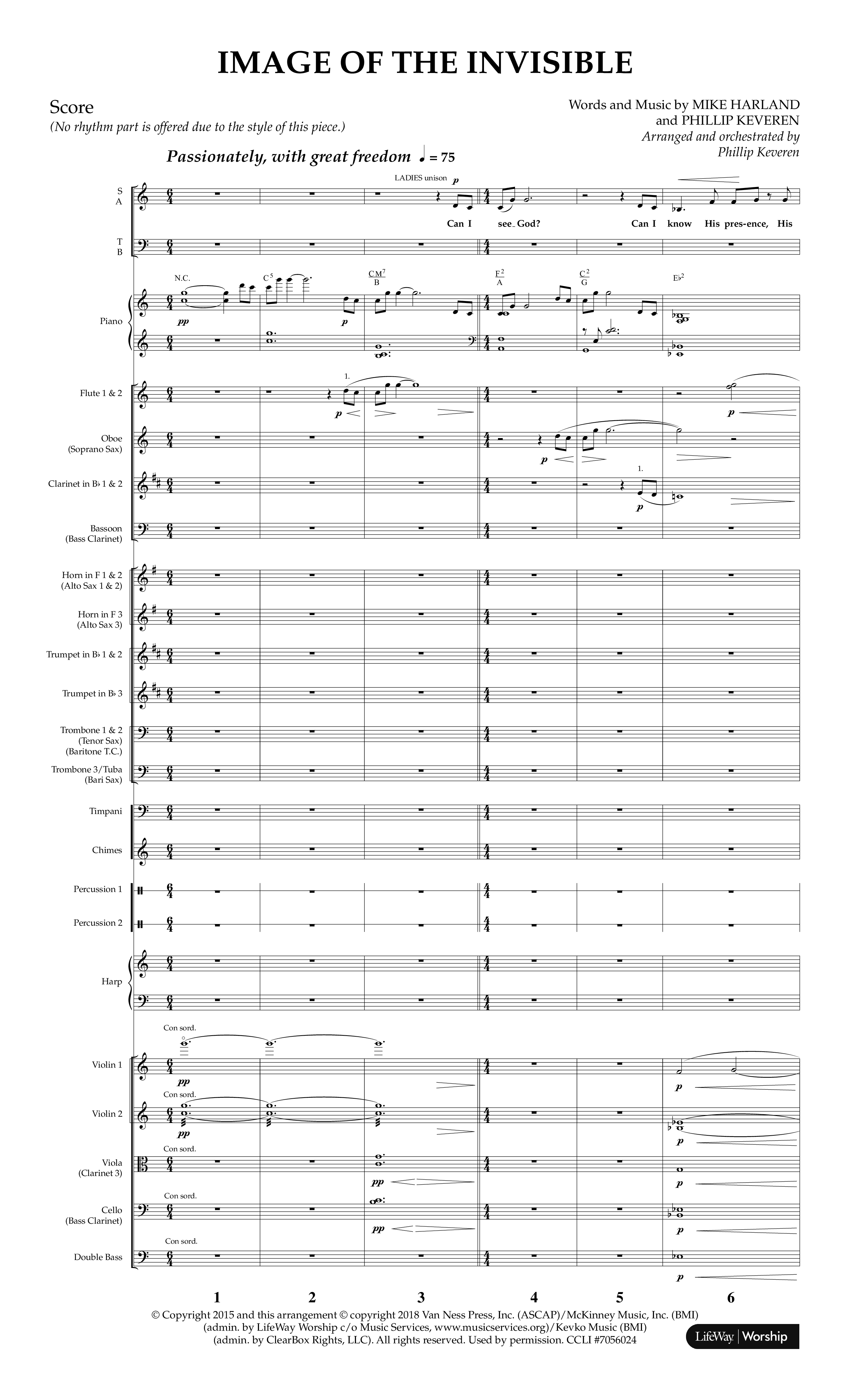 Image Of The Invisible (Choral Anthem SATB) Conductor's Score (Lifeway Choral / Arr. Phillip Keveren)