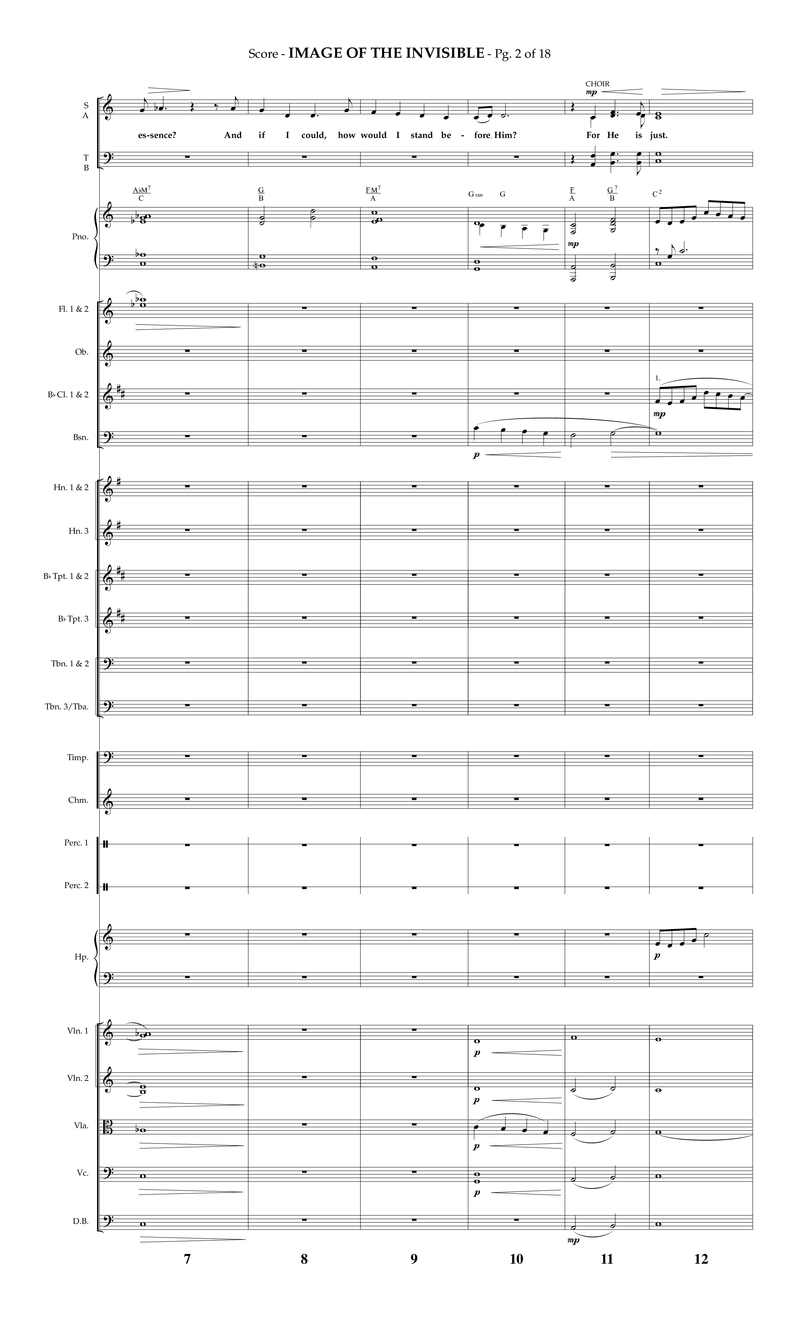 Image Of The Invisible (Choral Anthem SATB) Conductor's Score (Lifeway Choral / Arr. Phillip Keveren)