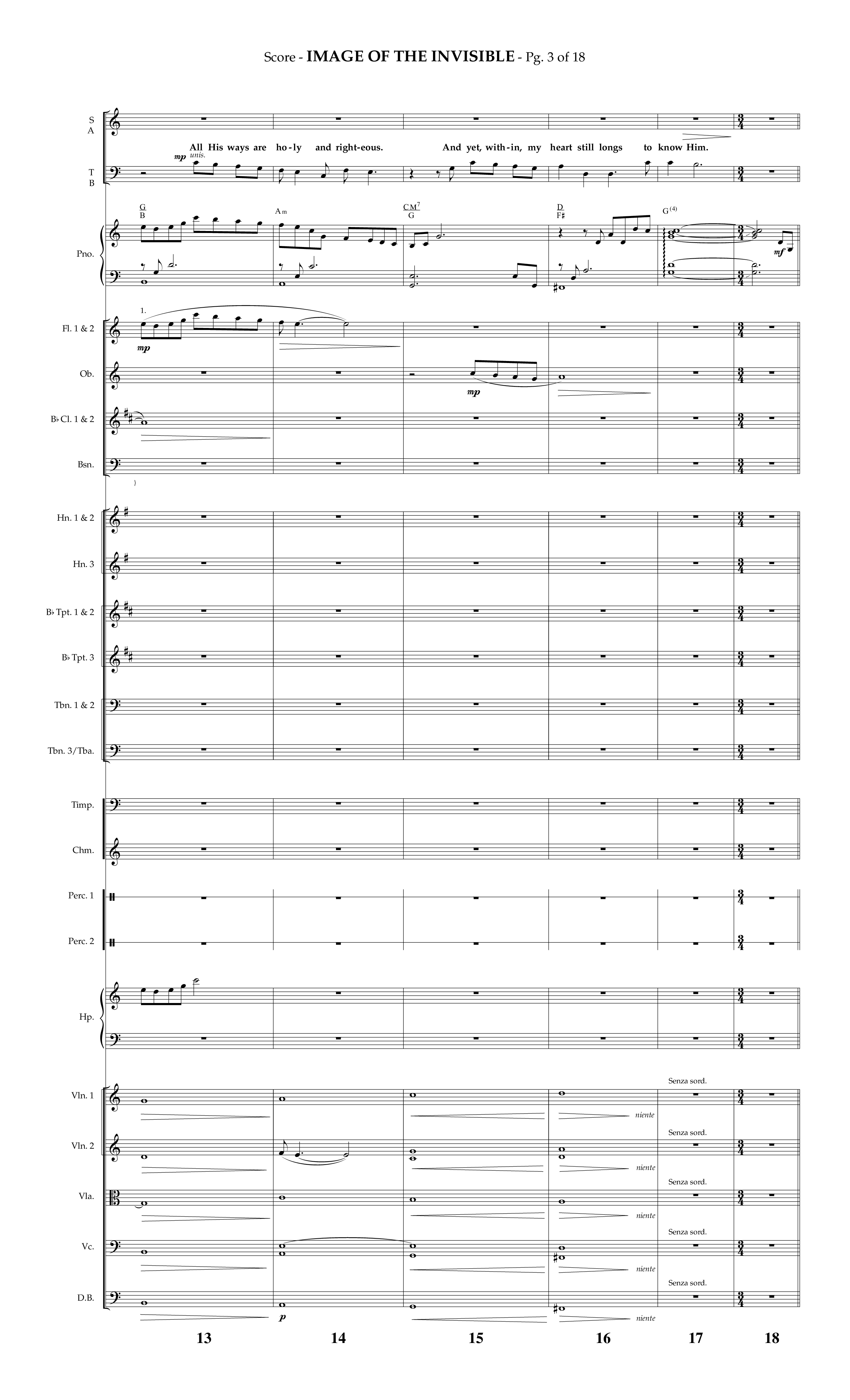 Image Of The Invisible (Choral Anthem SATB) Conductor's Score (Lifeway Choral / Arr. Phillip Keveren)