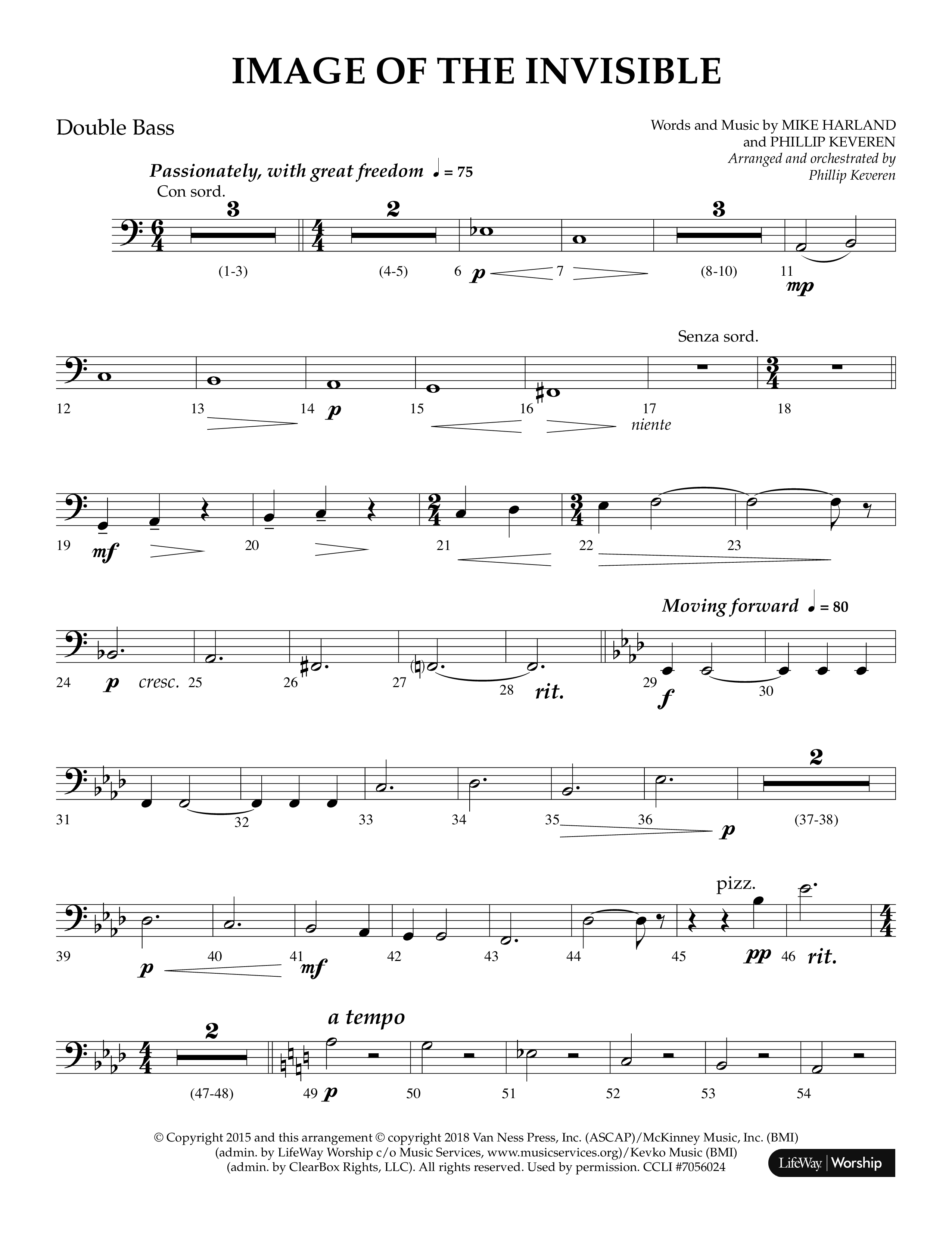 Image Of The Invisible (Choral Anthem SATB) Double Bass (Lifeway Choral / Arr. Phillip Keveren)