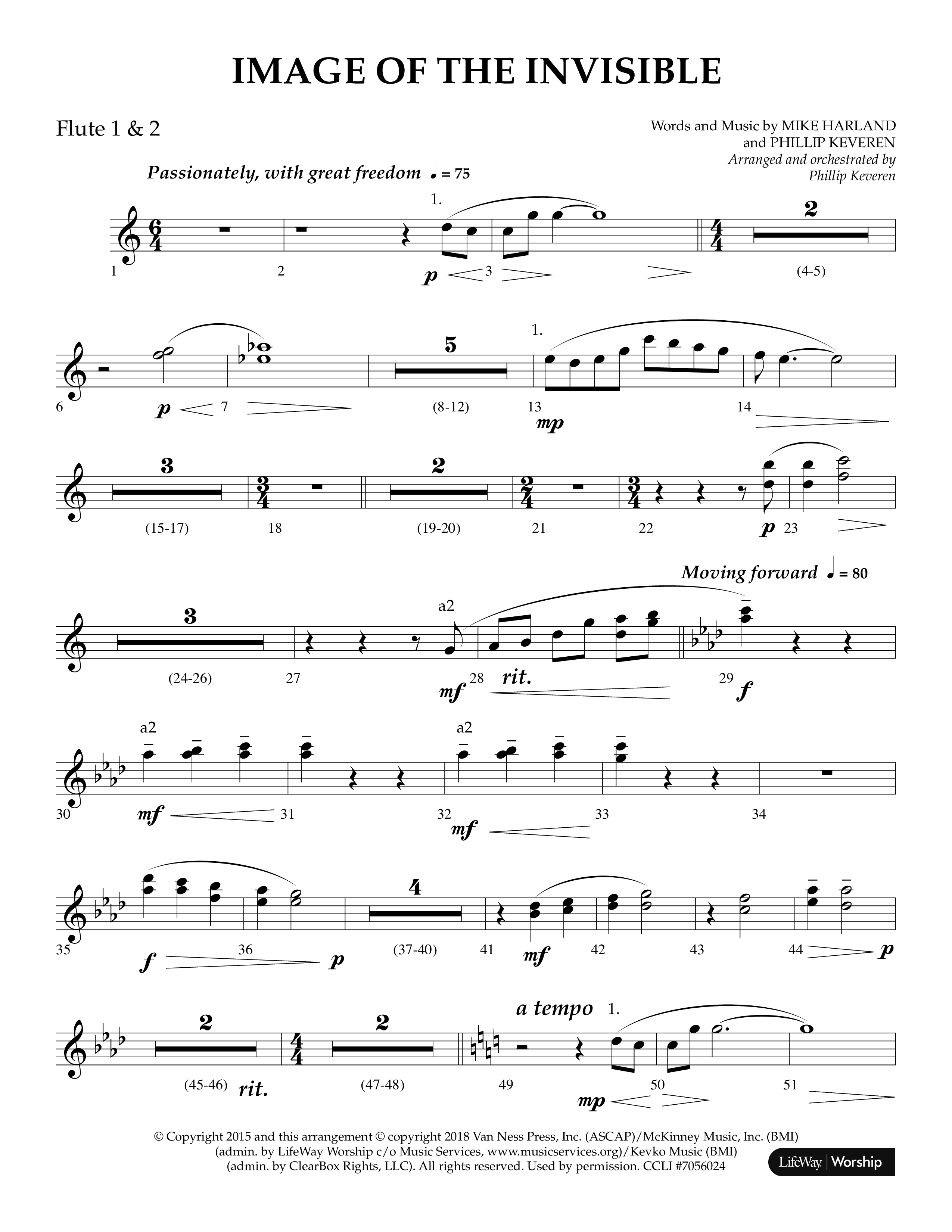 Image Of The Invisible (Choral Anthem SATB) Flute 1/2 (Lifeway Choral / Arr. Phillip Keveren)