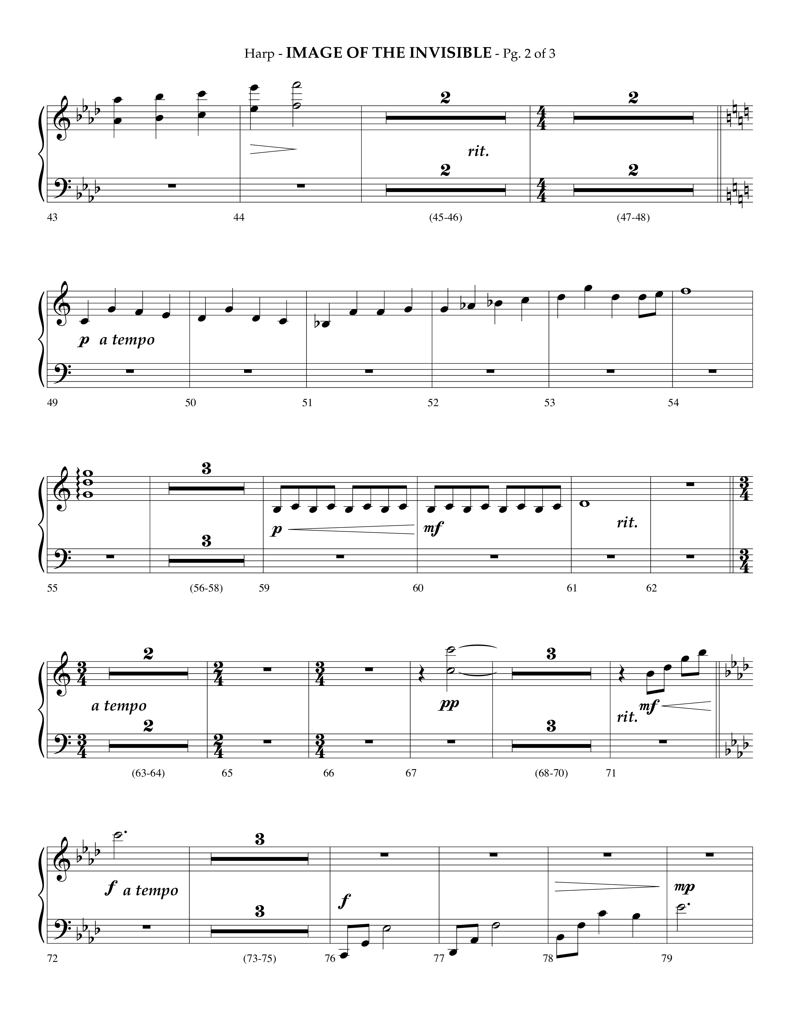 Image Of The Invisible (Choral Anthem SATB) Harp (Lifeway Choral / Arr. Phillip Keveren)