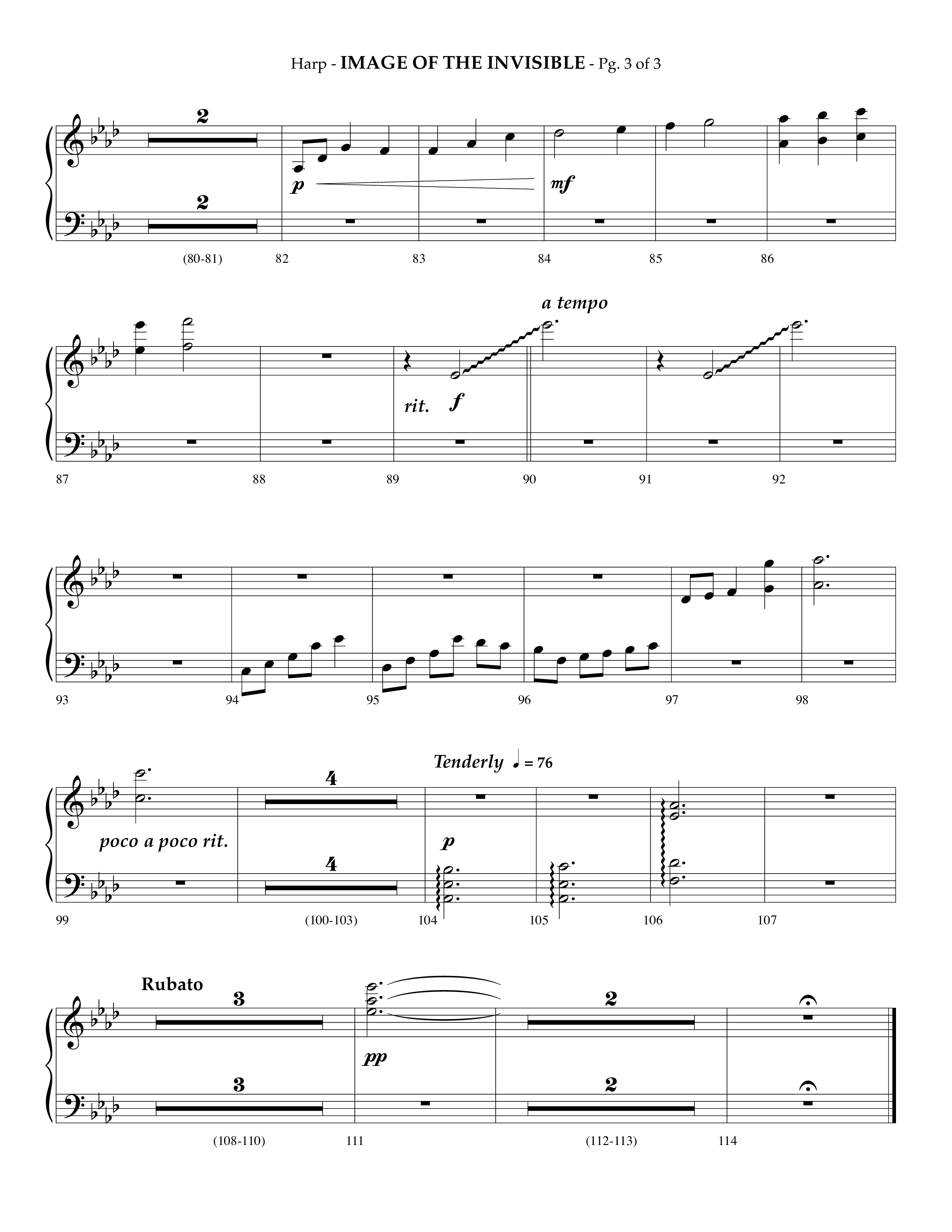 Image Of The Invisible (Choral Anthem SATB) Harp (Lifeway Choral / Arr. Phillip Keveren)