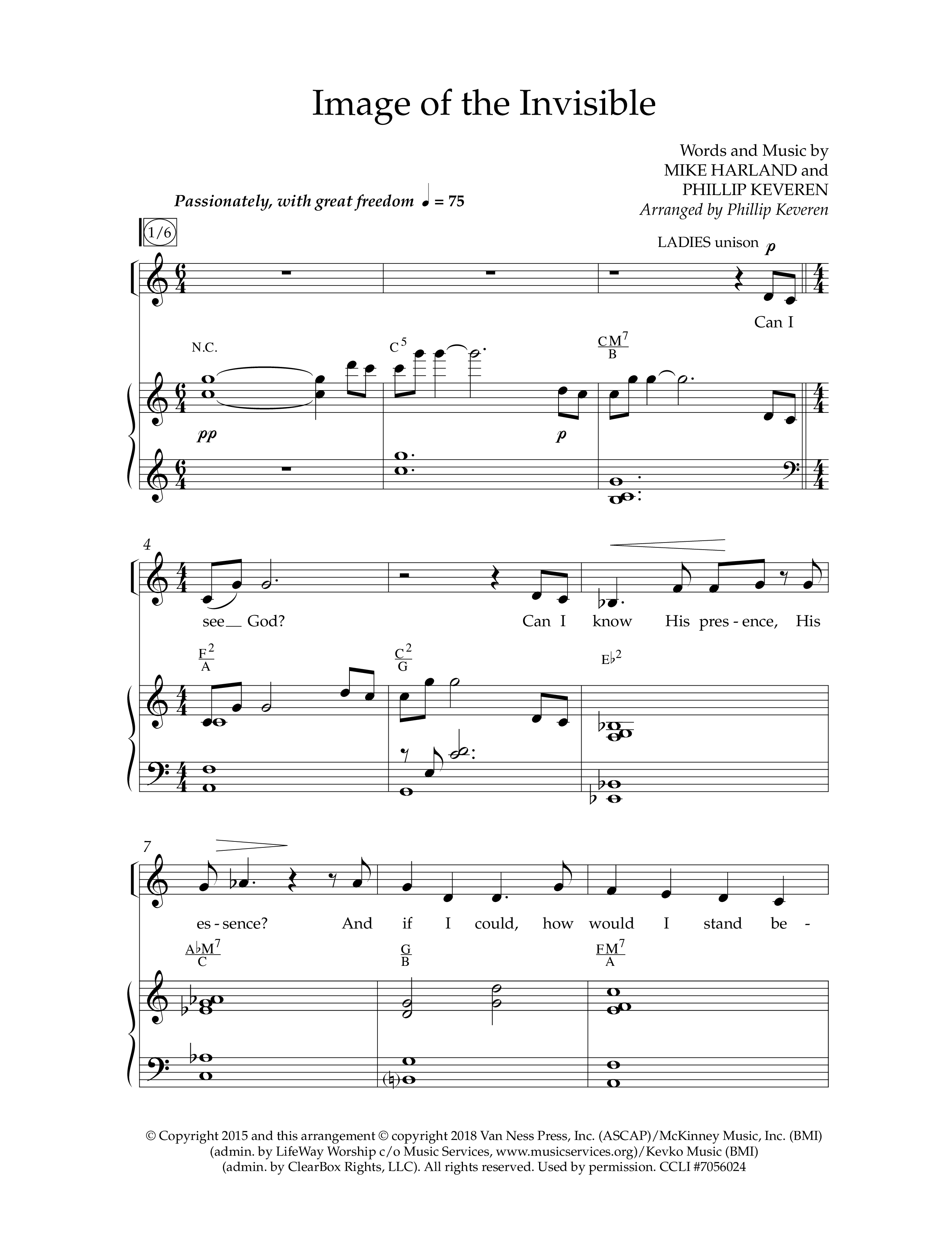 Image Of The Invisible (Choral Anthem SATB) Anthem (SATB/Piano) (Lifeway Choral / Arr. Phillip Keveren)