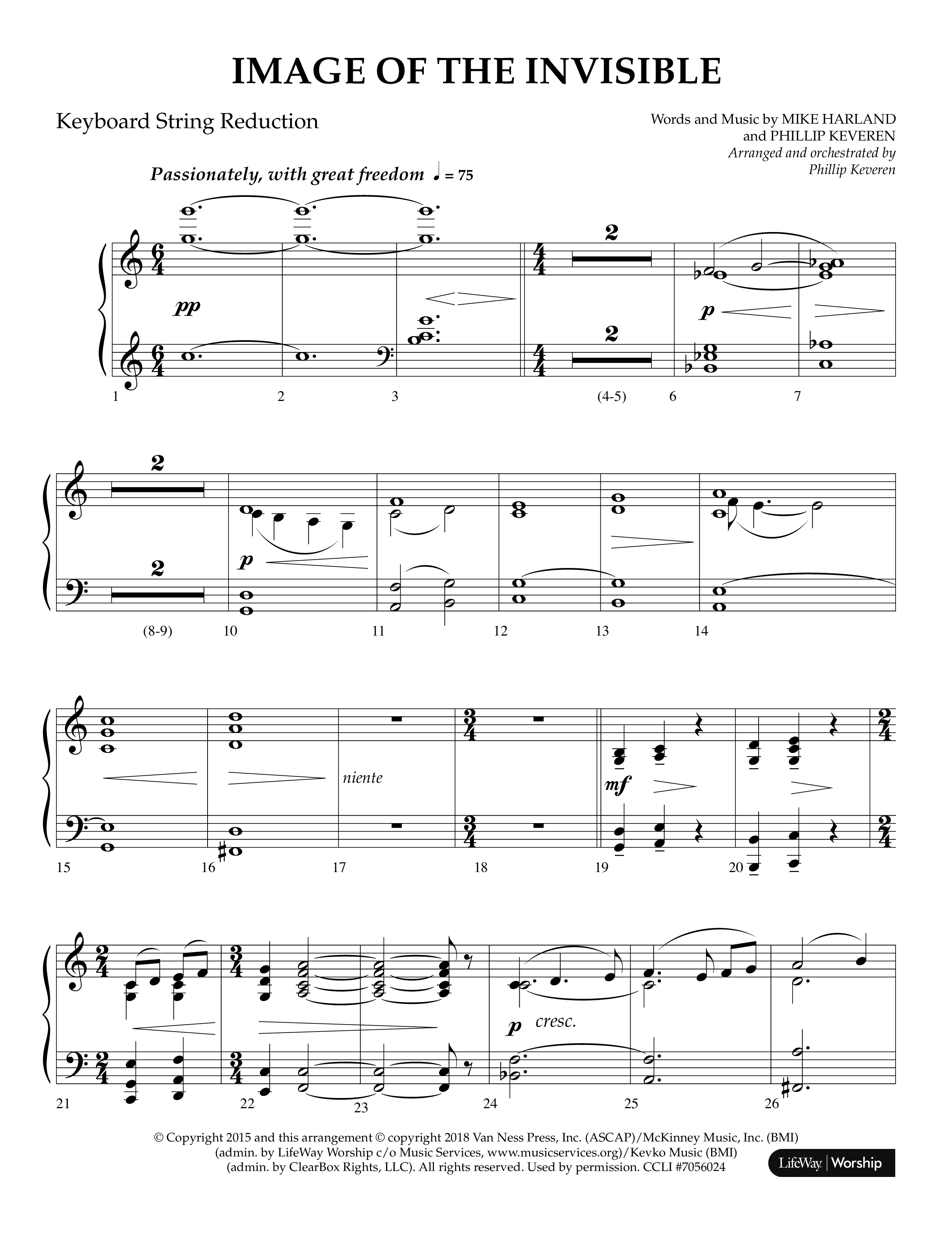 Image Of The Invisible (Choral Anthem SATB) String Reduction (Lifeway Choral / Arr. Phillip Keveren)