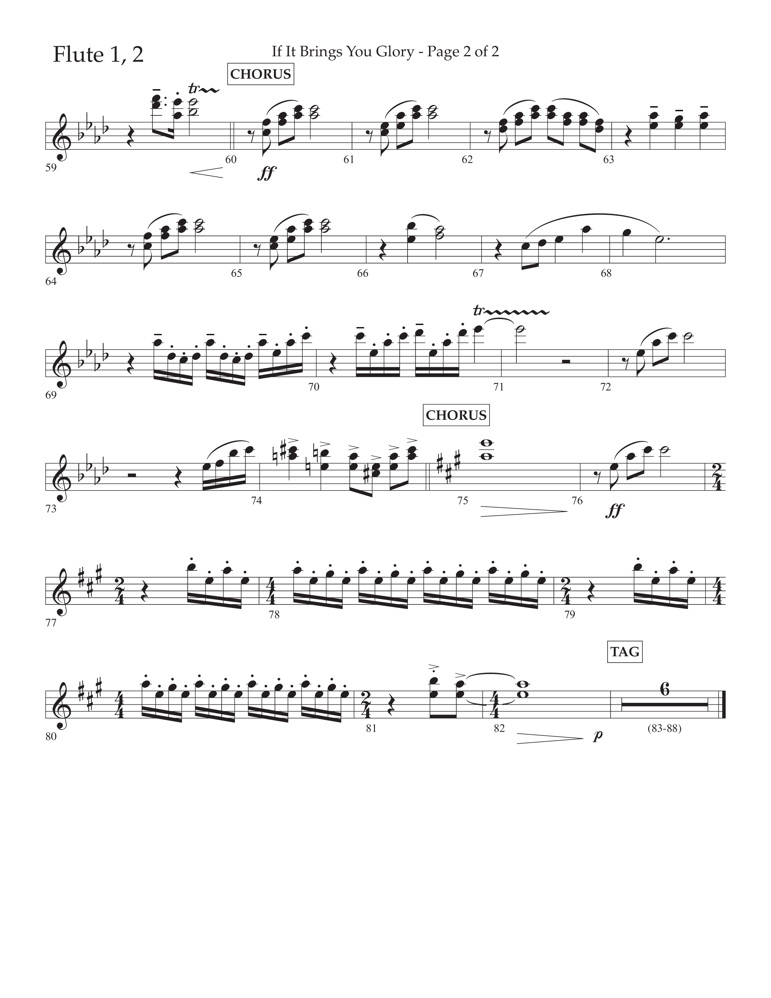 If It Brings You Glory (Choral Anthem SATB) Flute 1/2 (Lifeway Choral / Arr. John Bolin / Orch. Phillip Keveren)