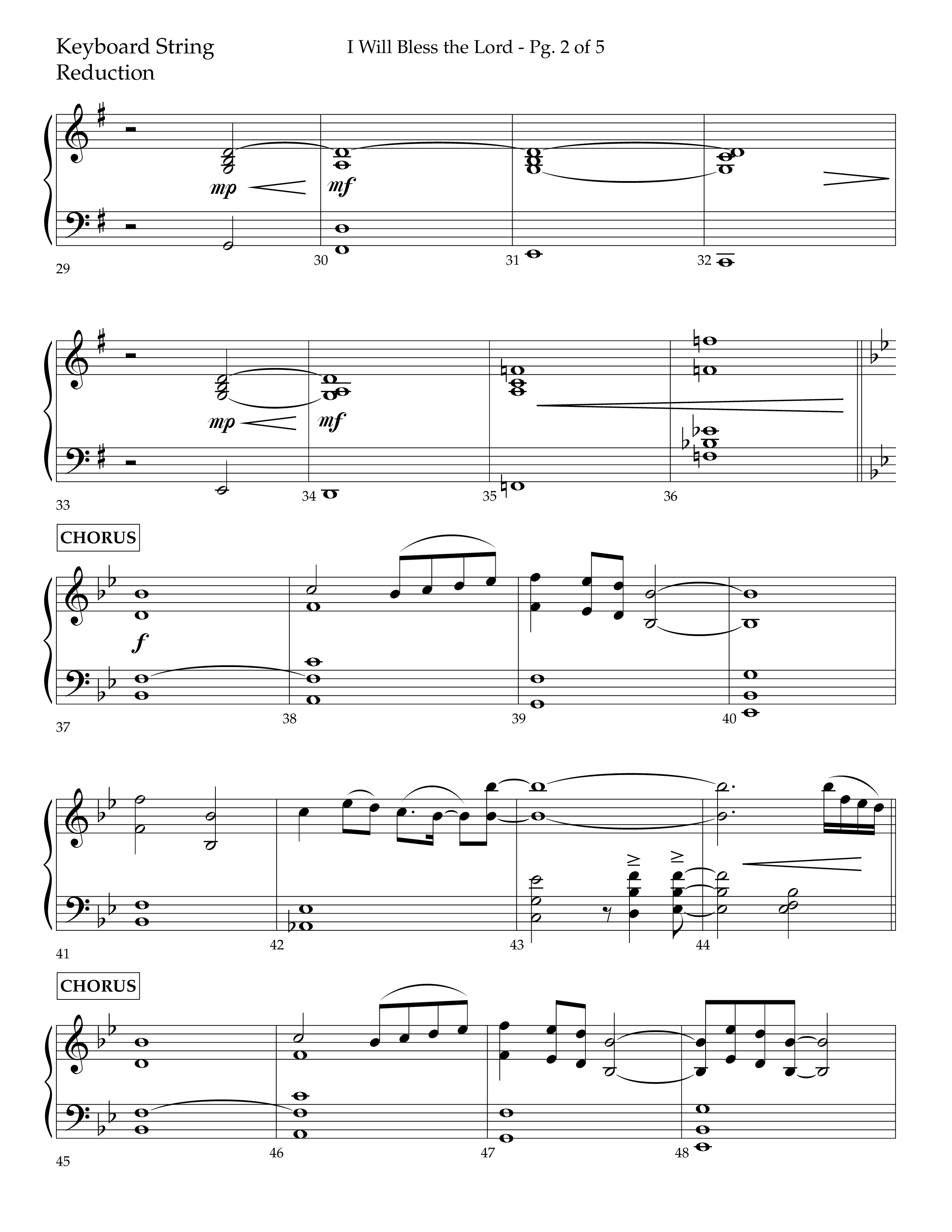 I Will Bless The Lord (Choral Anthem SATB) String Reduction (Lifeway Worship / Arr. Cliff Duren)