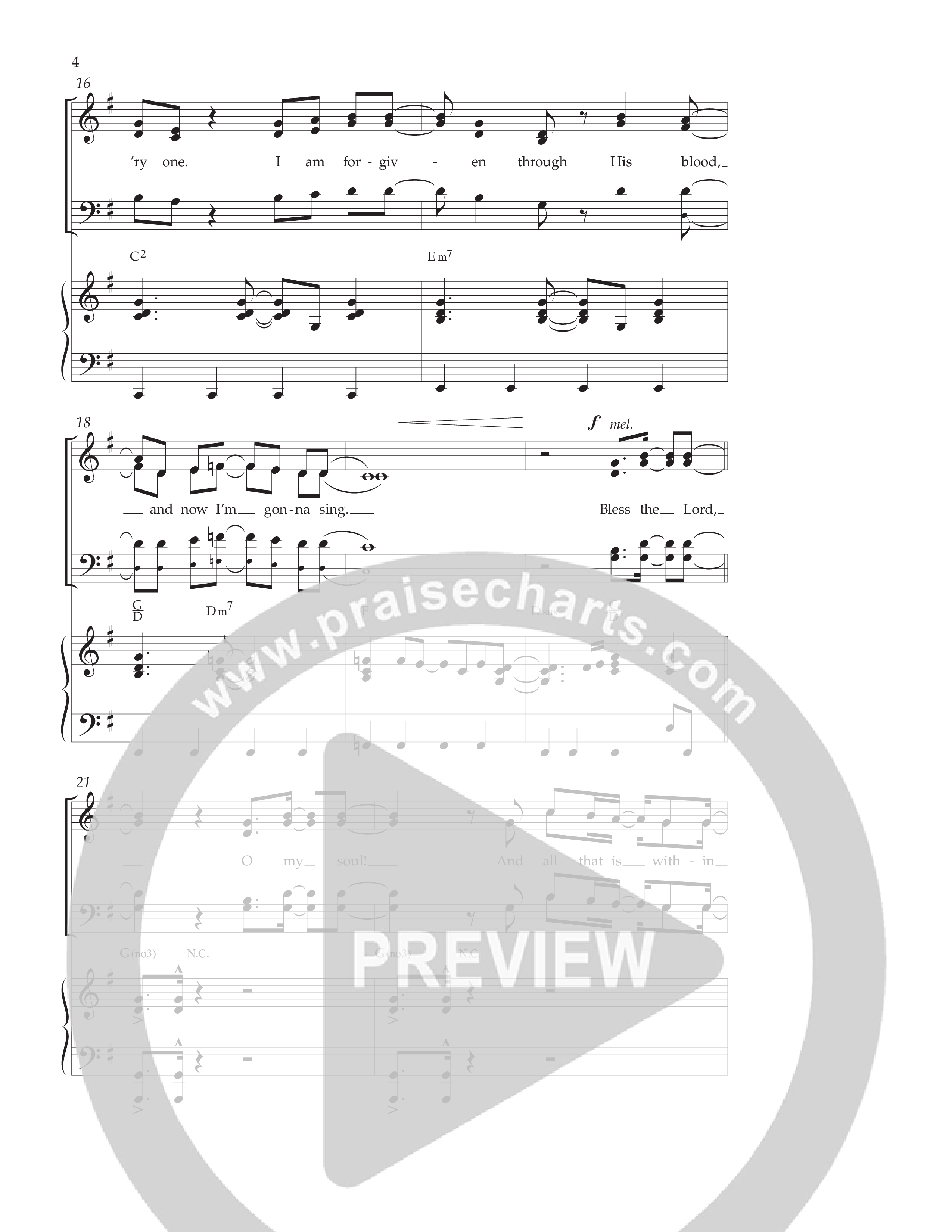 I Will Bless The Lord (Choral Anthem SATB) Anthem (SATB/Piano) (Lifeway Worship / Arr. Cliff Duren)