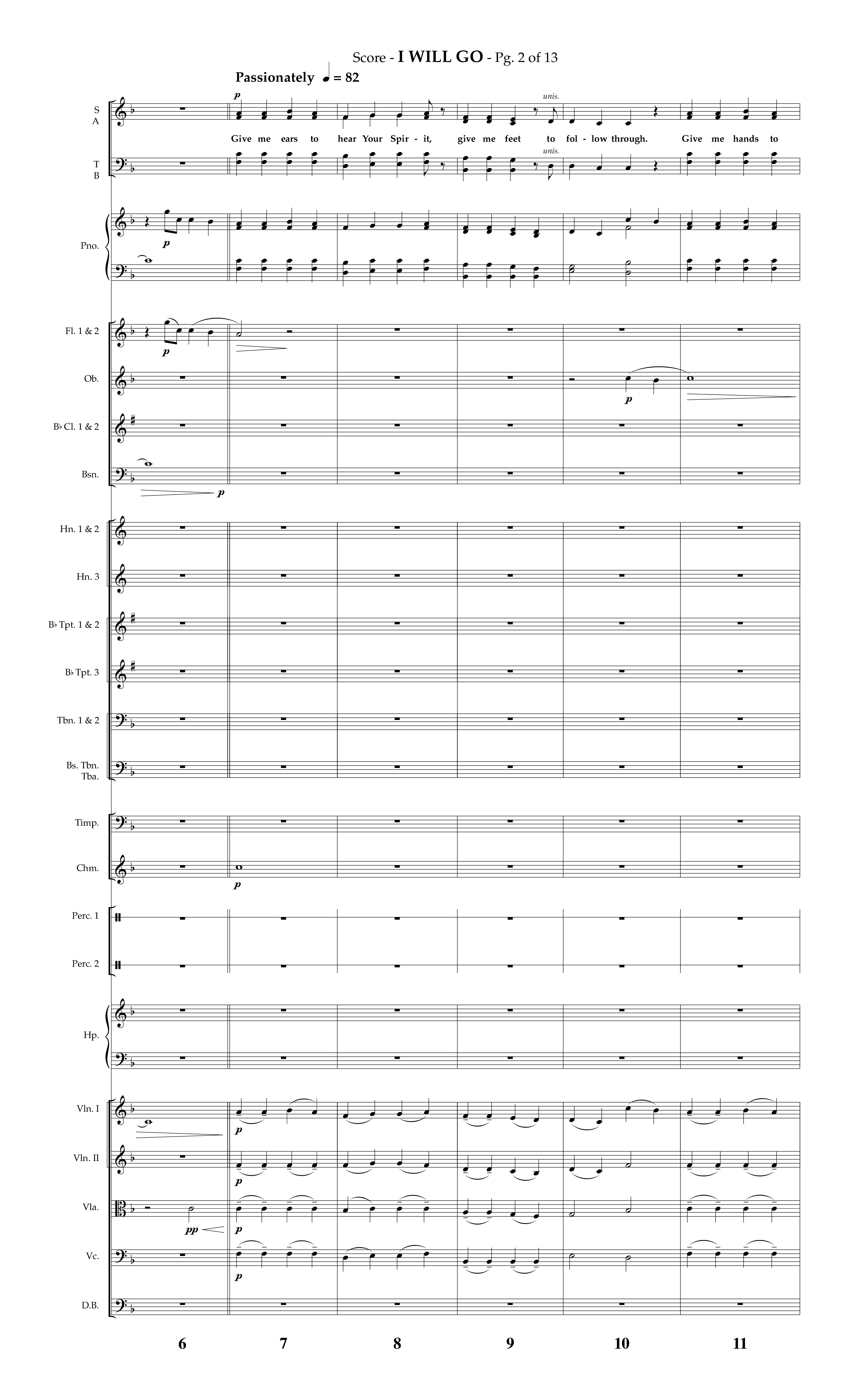 i Will Go (Choral Anthem SATB) Conductor's Score (Lifeway Choral / Arr. Phillip Keveren)