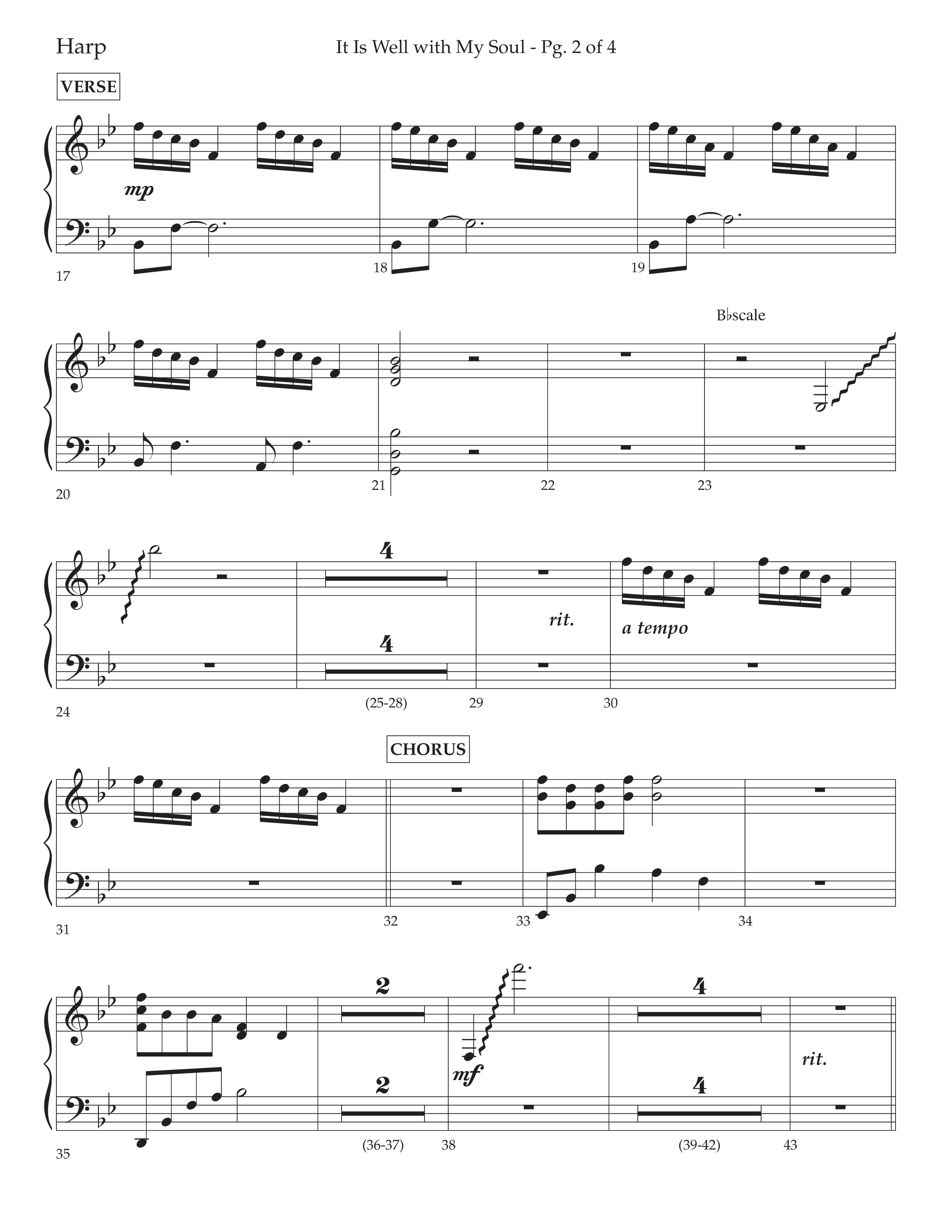 It Is Well With My Soul (Choral Anthem SATB) Harp (Lifeway Choral / Arr. John Bolin / Orch. David Clydesdale)