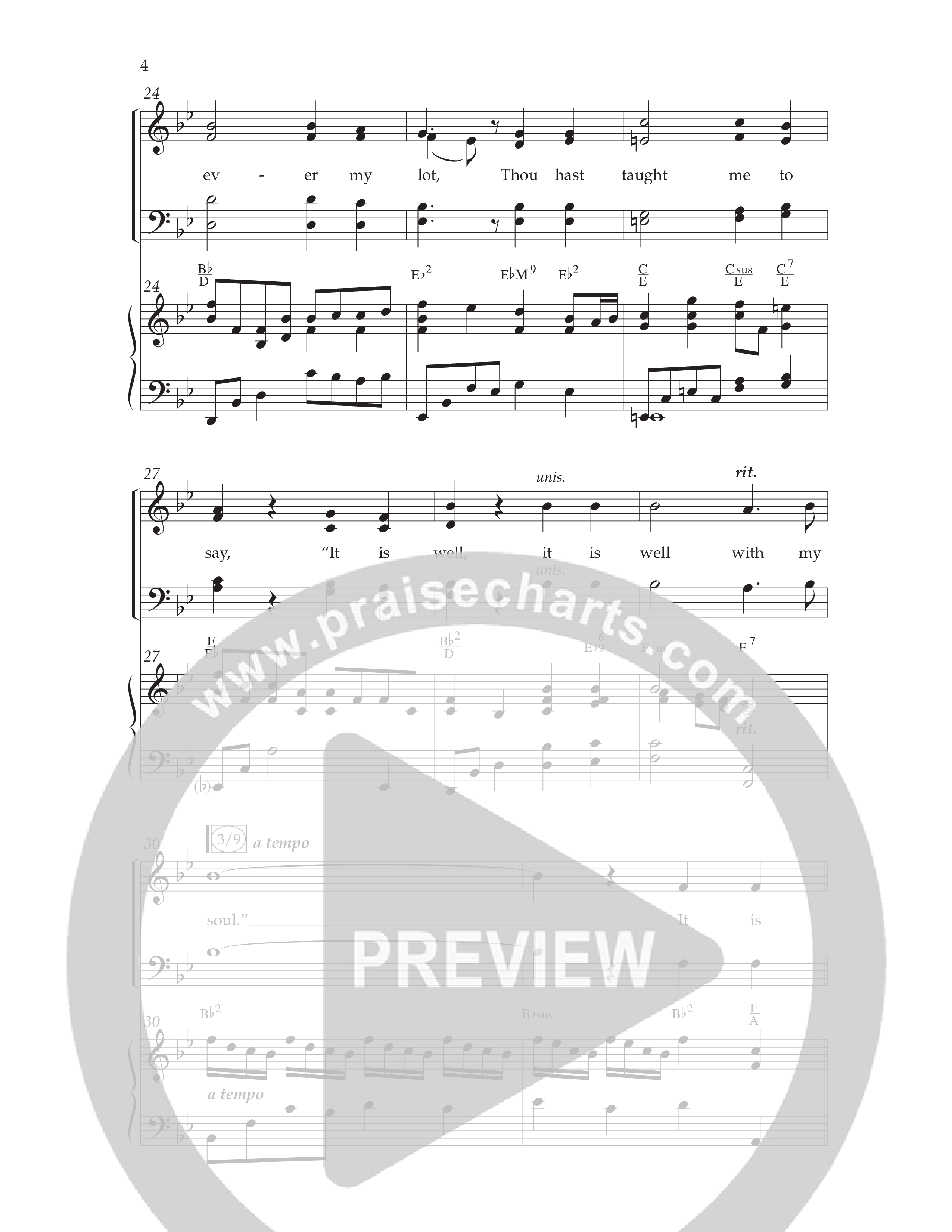 It Is Well With My Soul (Choral Anthem SATB) Anthem (SATB/Piano) (Lifeway Choral / Arr. John Bolin / Orch. David Clydesdale)