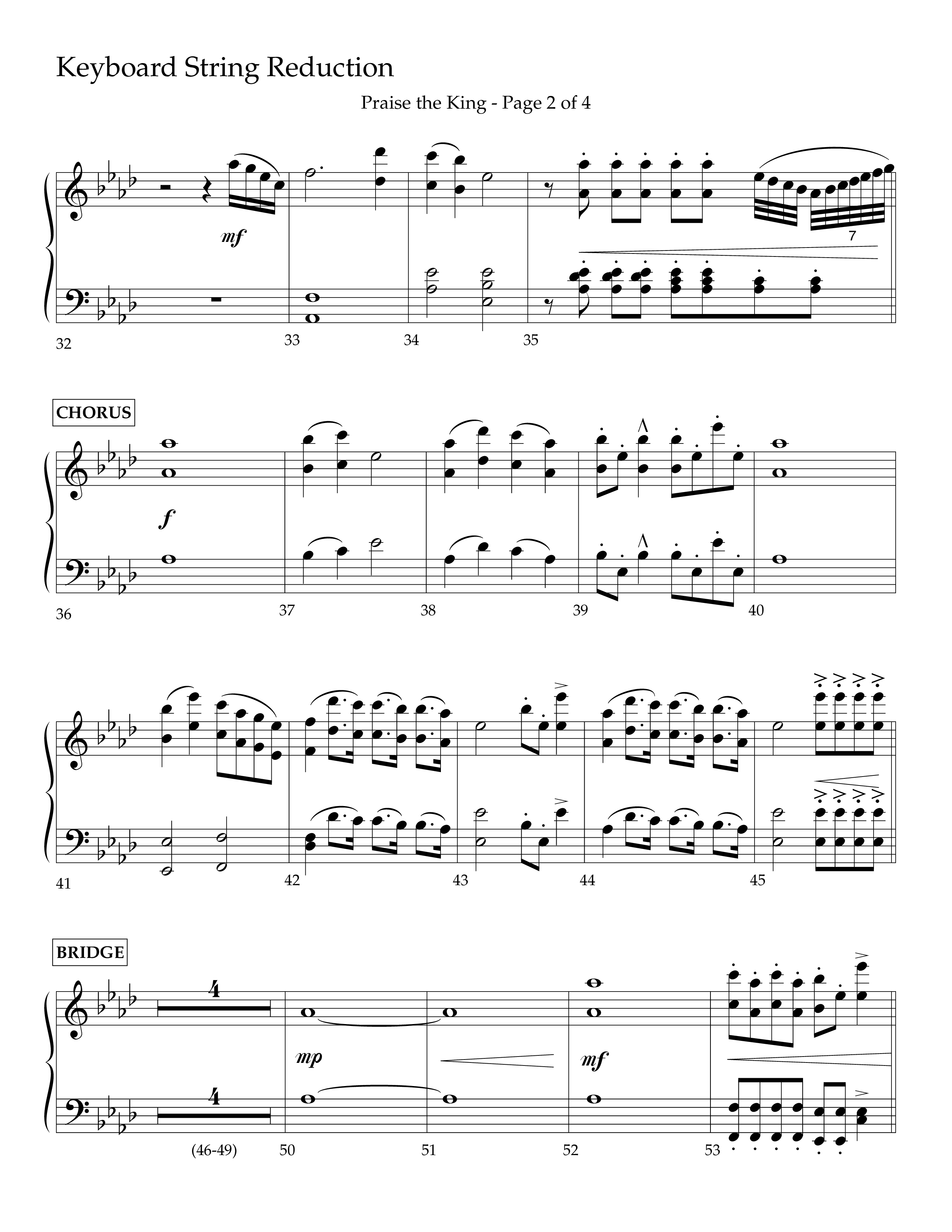 Praise The King (Choral Anthem SATB) String Reduction (Lifeway Choral / Arr. Phil Nitz)