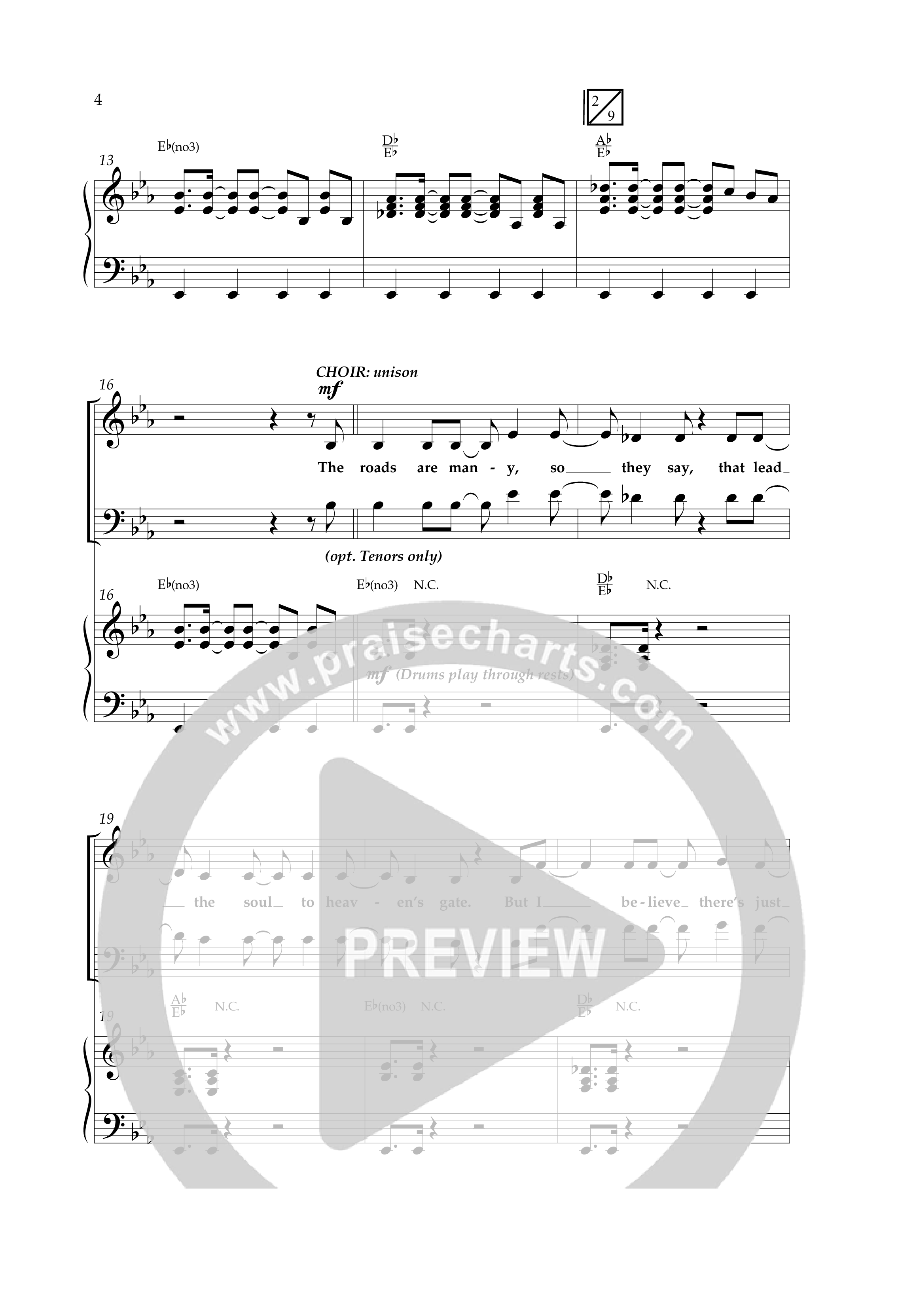Only The Blood (Choral Anthem SATB) Anthem (SATB/Piano) (Lifeway Choral / Arr. Cliff Duren)