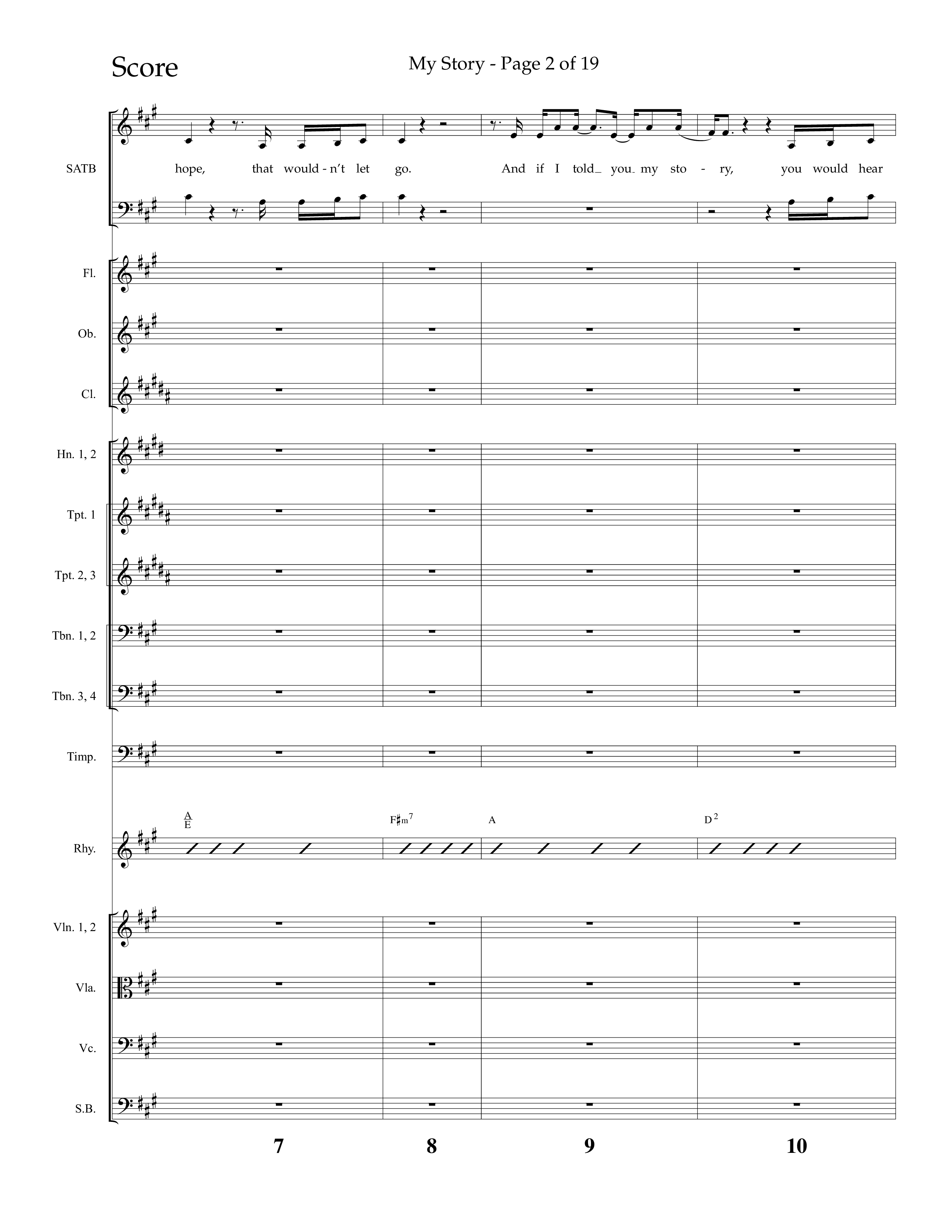 My Story (Choral Anthem SATB) Orchestration (Lifeway Choral / Arr. Craig Adams)