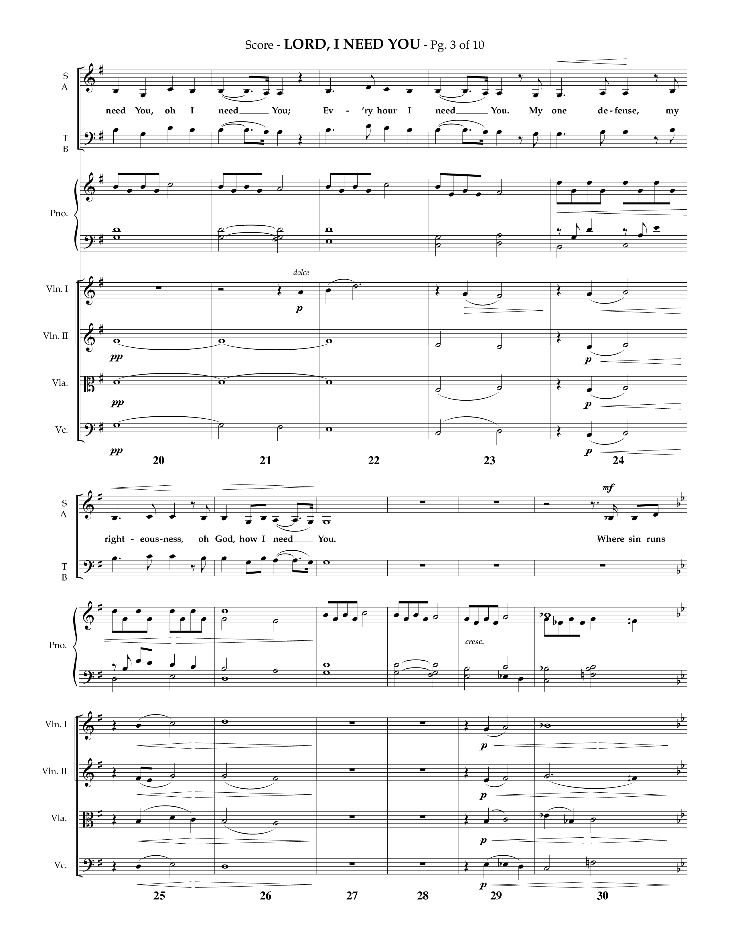 Lord I Need You (Choral Anthem SATB) Conductor's Score (Lifeway Choral / Arr. Phillip Keveren)