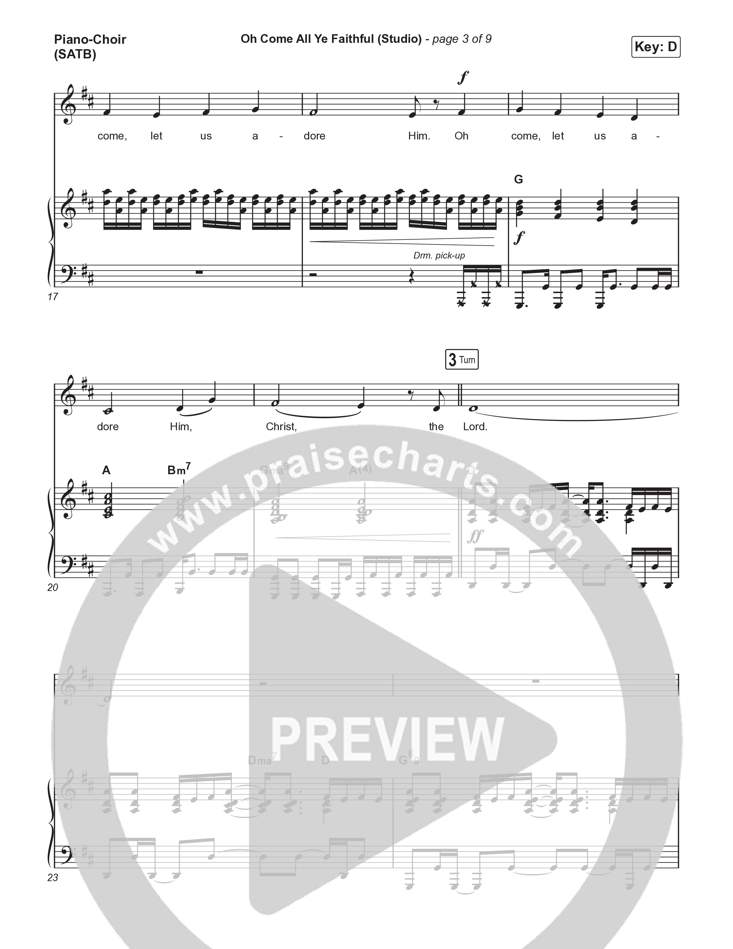 Oh Come All Ye Faithful (Studio) Piano/Vocal (SATB) (Thrive Worship)