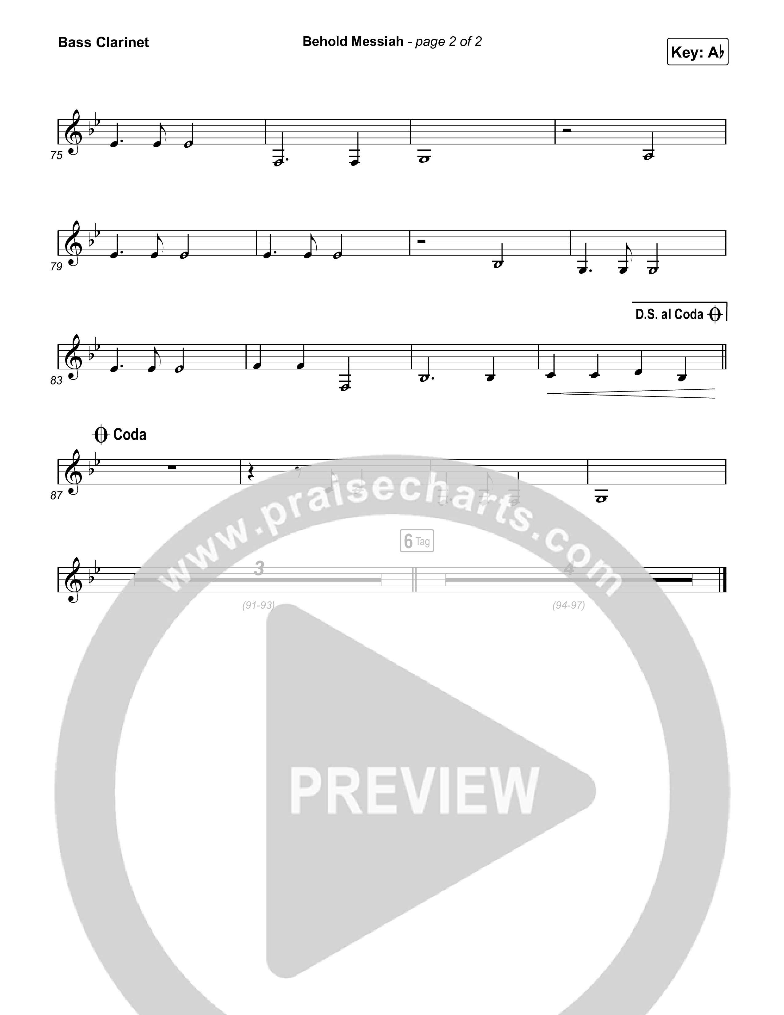 Behold Messiah Bass Clarinet (River Valley Worship)