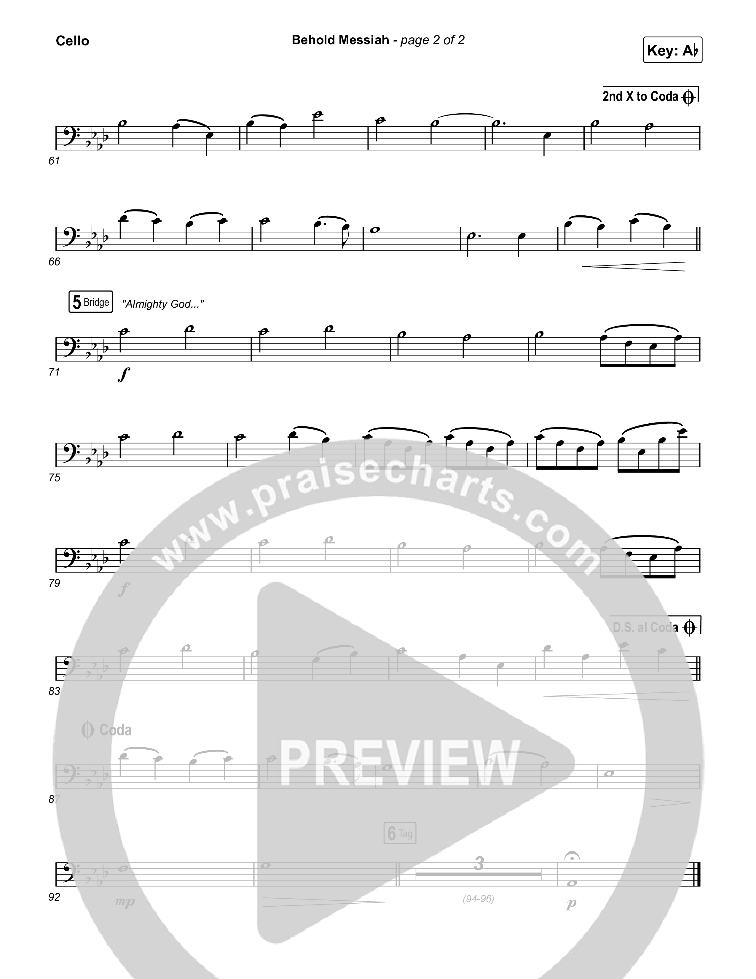 Behold Messiah Cello (River Valley Worship)