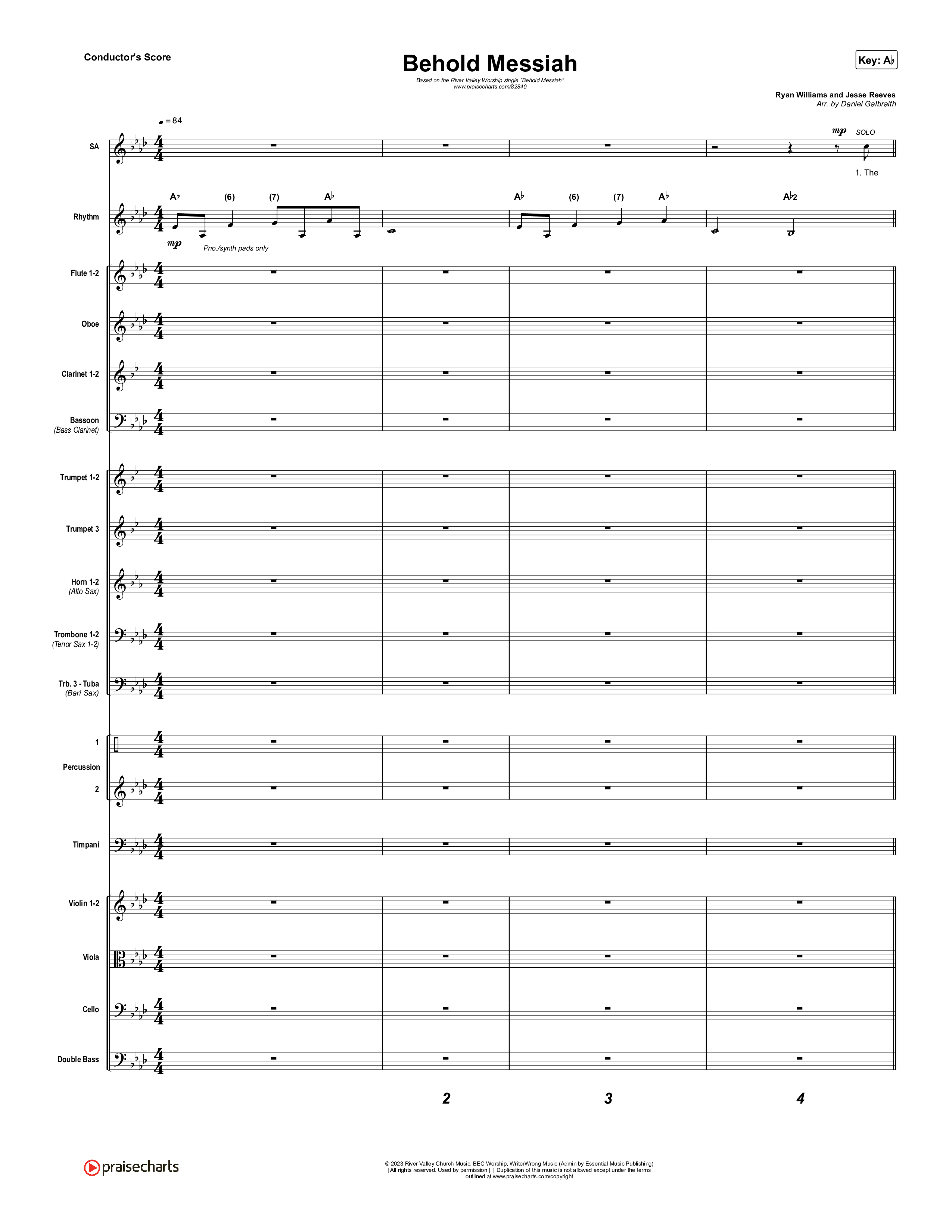 Behold Messiah Conductor's Score (River Valley Worship)