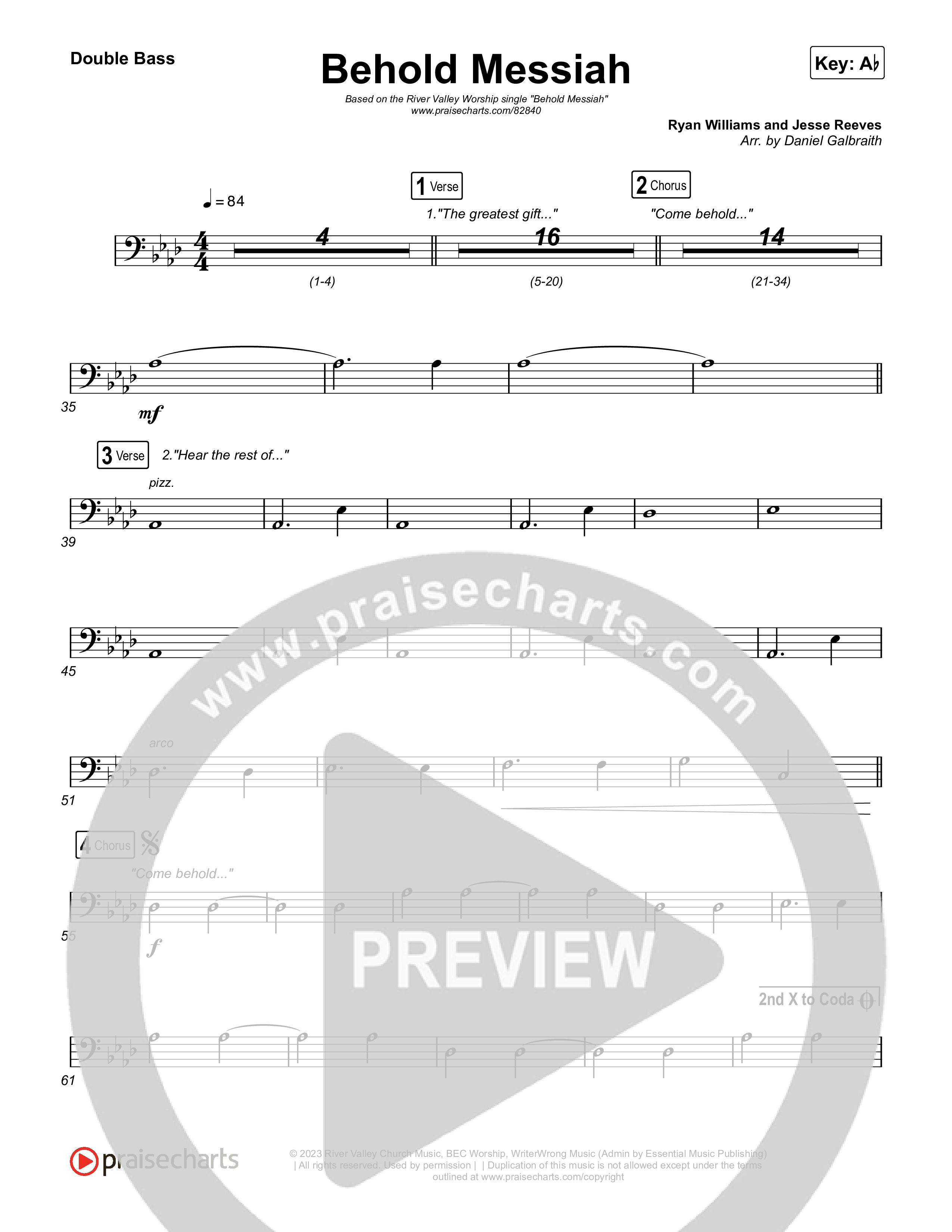 Behold Messiah String Bass (River Valley Worship)