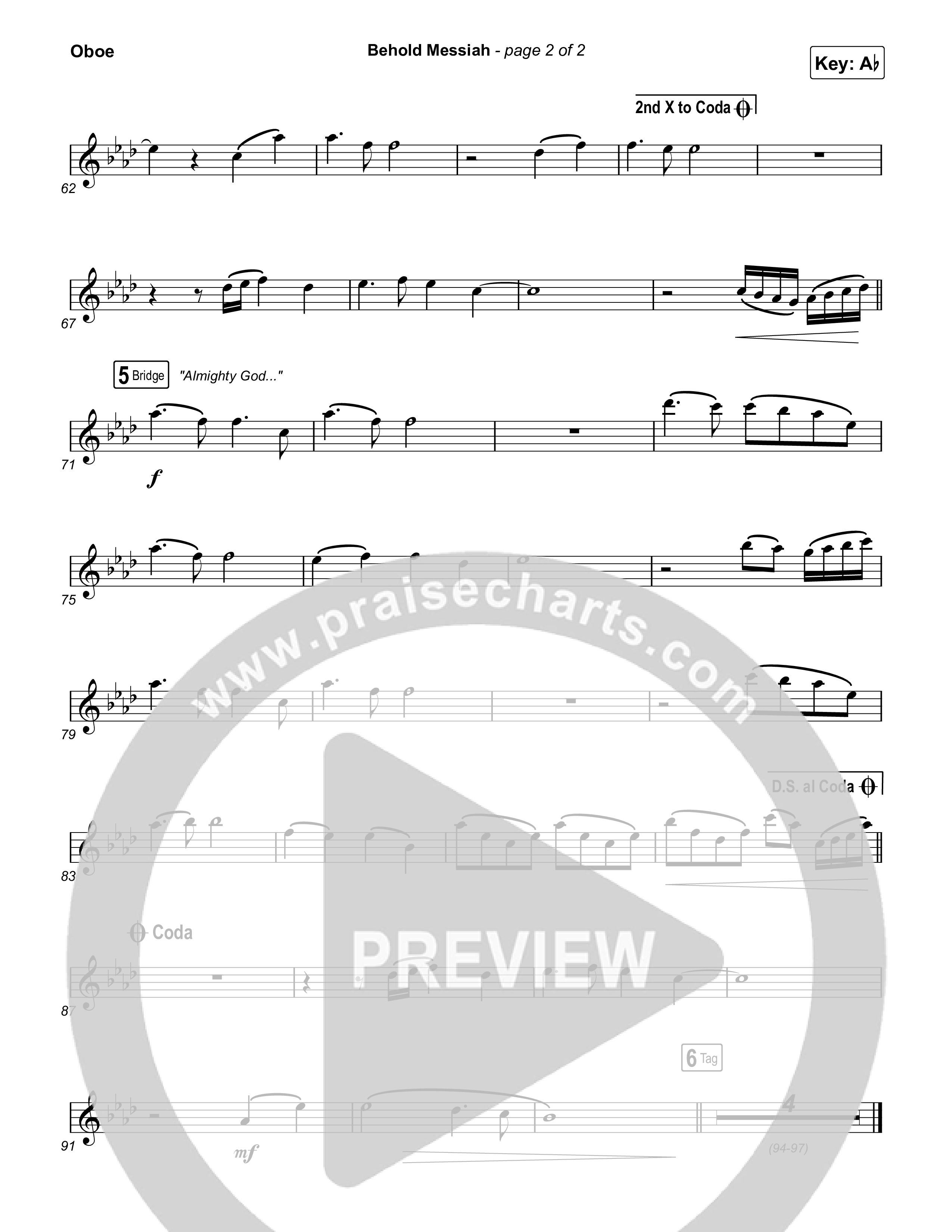 Behold Messiah Oboe (River Valley Worship)