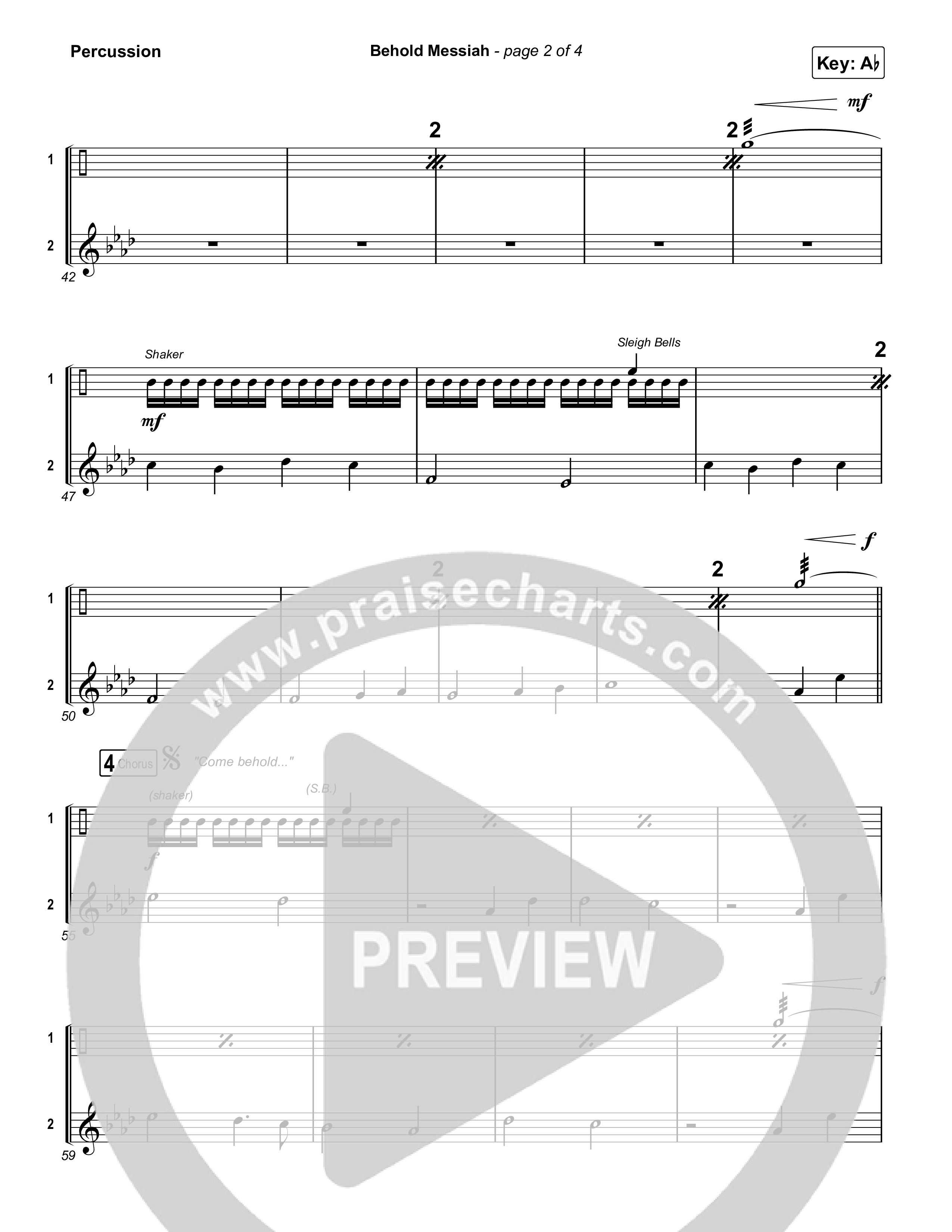 Behold Messiah Percussion (River Valley Worship)