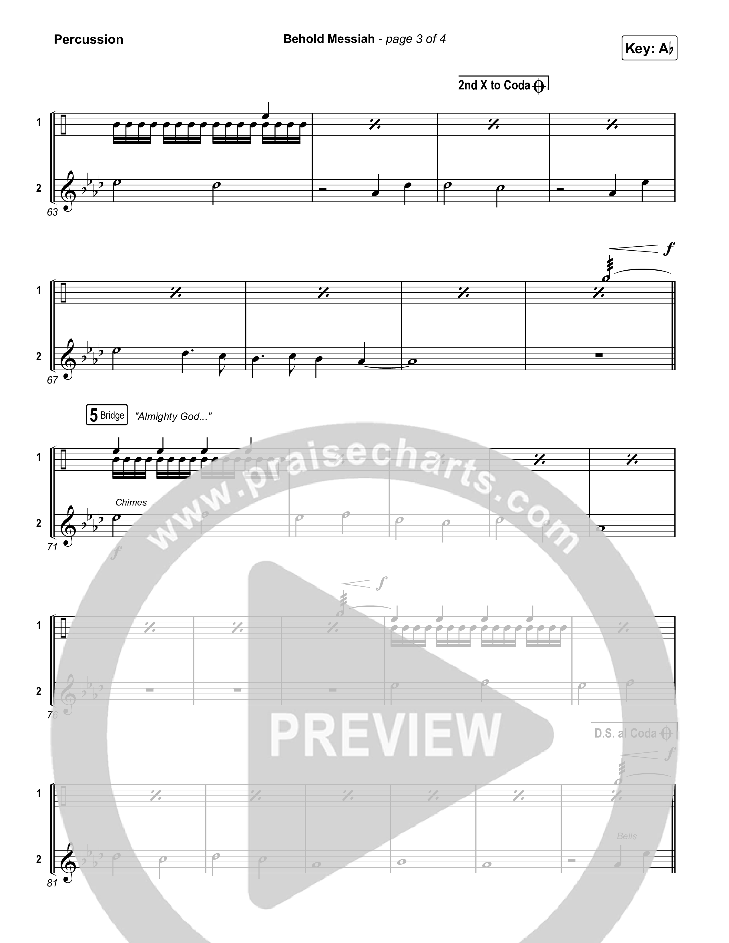 Behold Messiah Percussion (River Valley Worship)