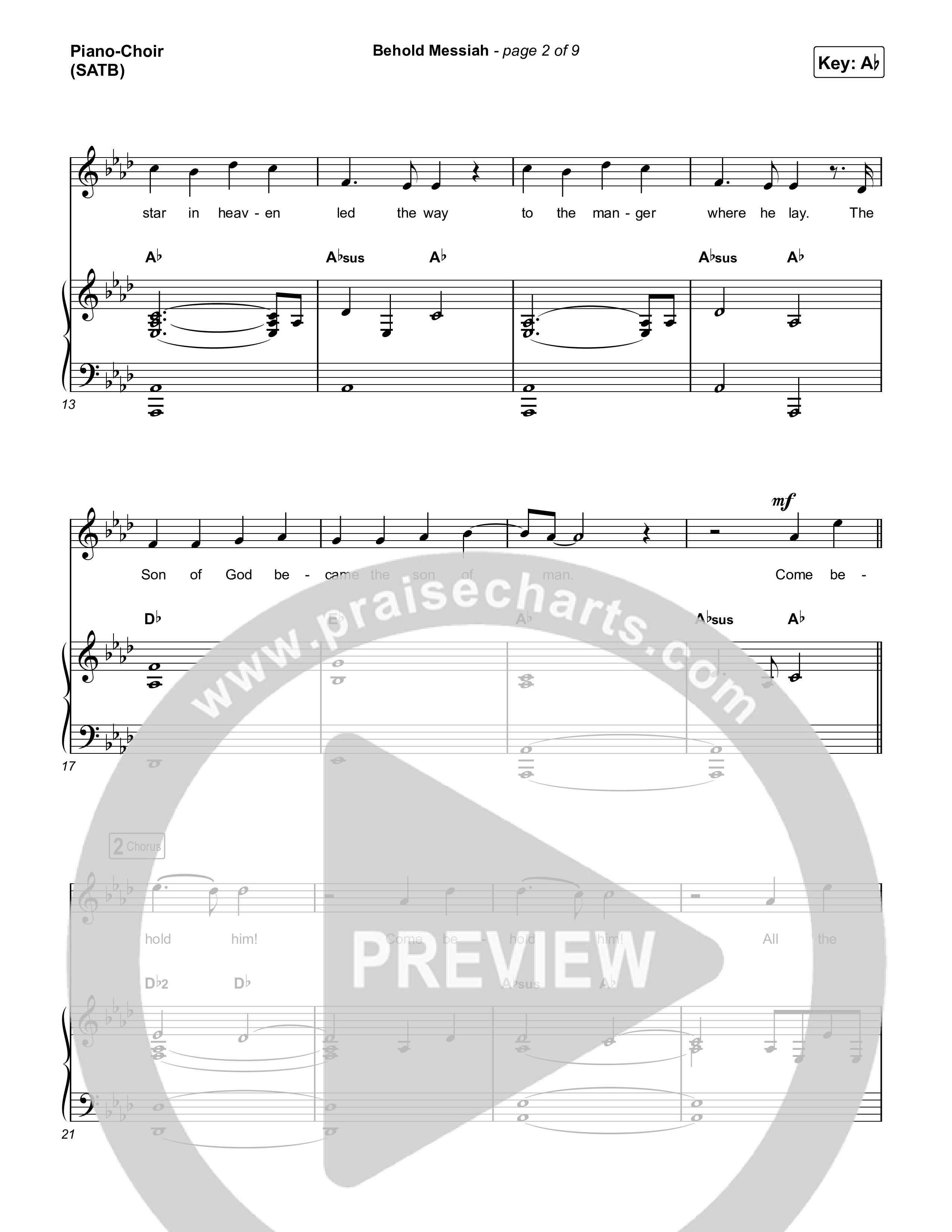 Behold Messiah Piano/Vocal (SATB) (River Valley Worship)