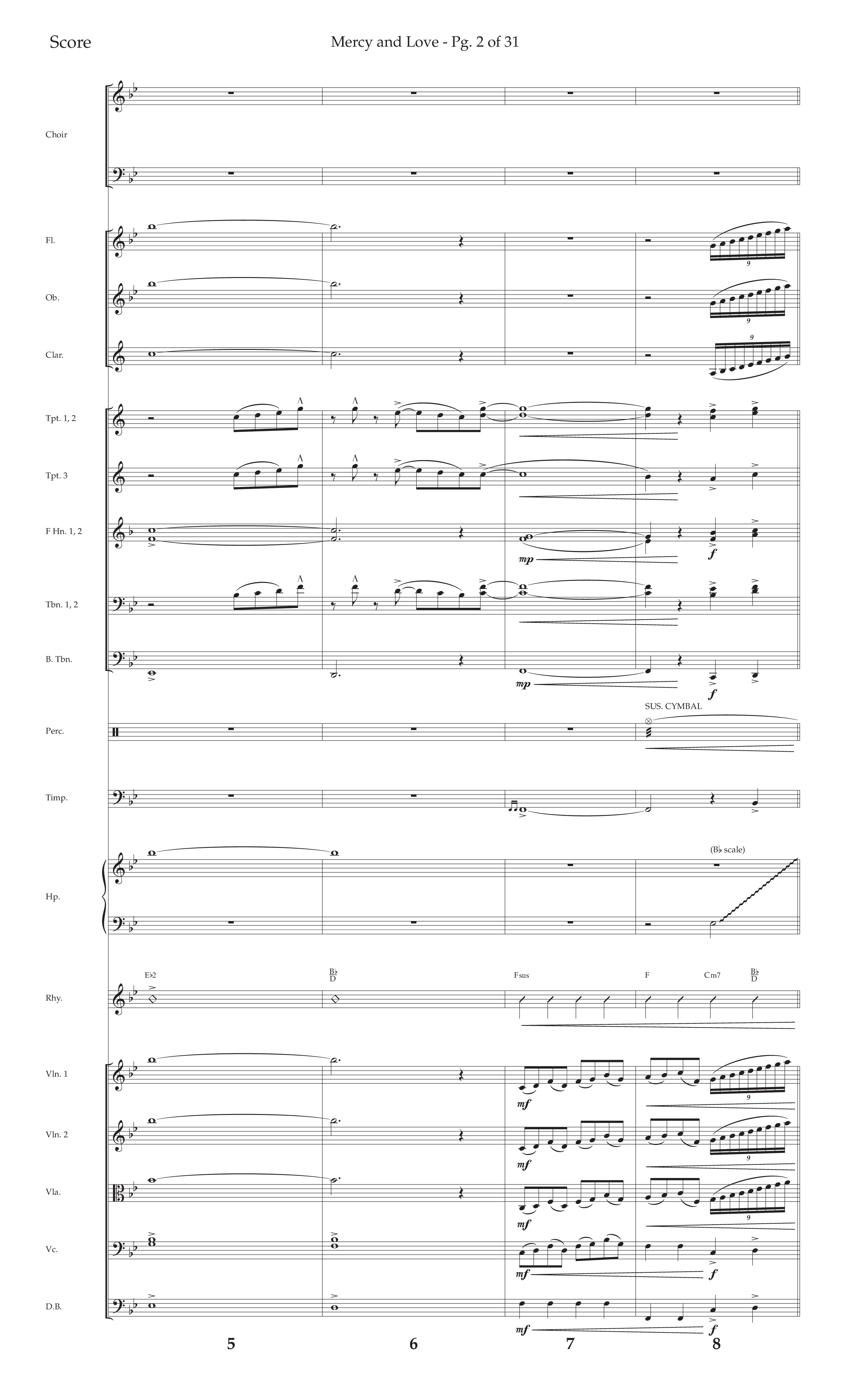 Mercy And Love (Choral Anthem SATB) Conductor's Score (Lifeway Choral / Arr. Bradley Knight)