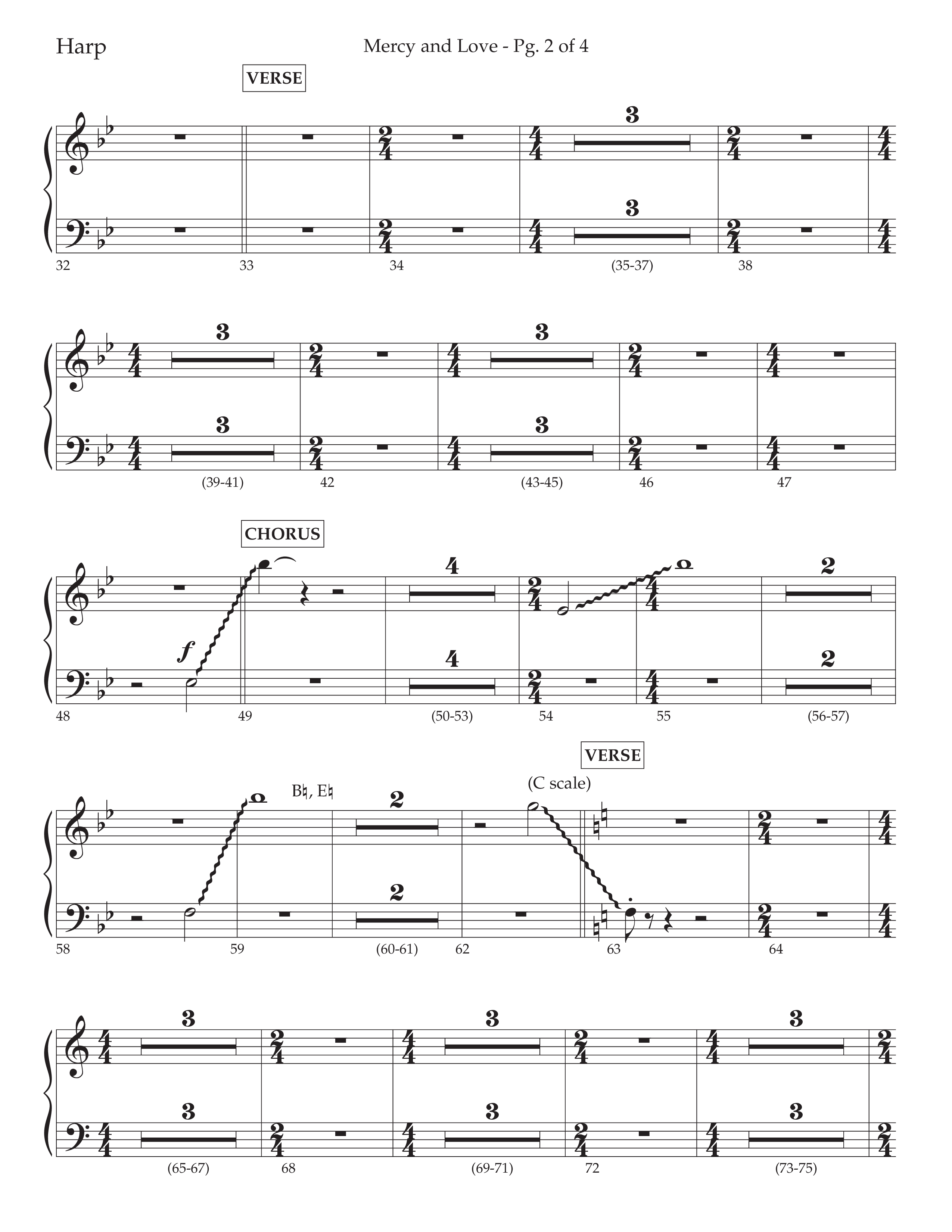 Mercy And Love (Choral Anthem SATB) Harp (Lifeway Choral / Arr. Bradley Knight)