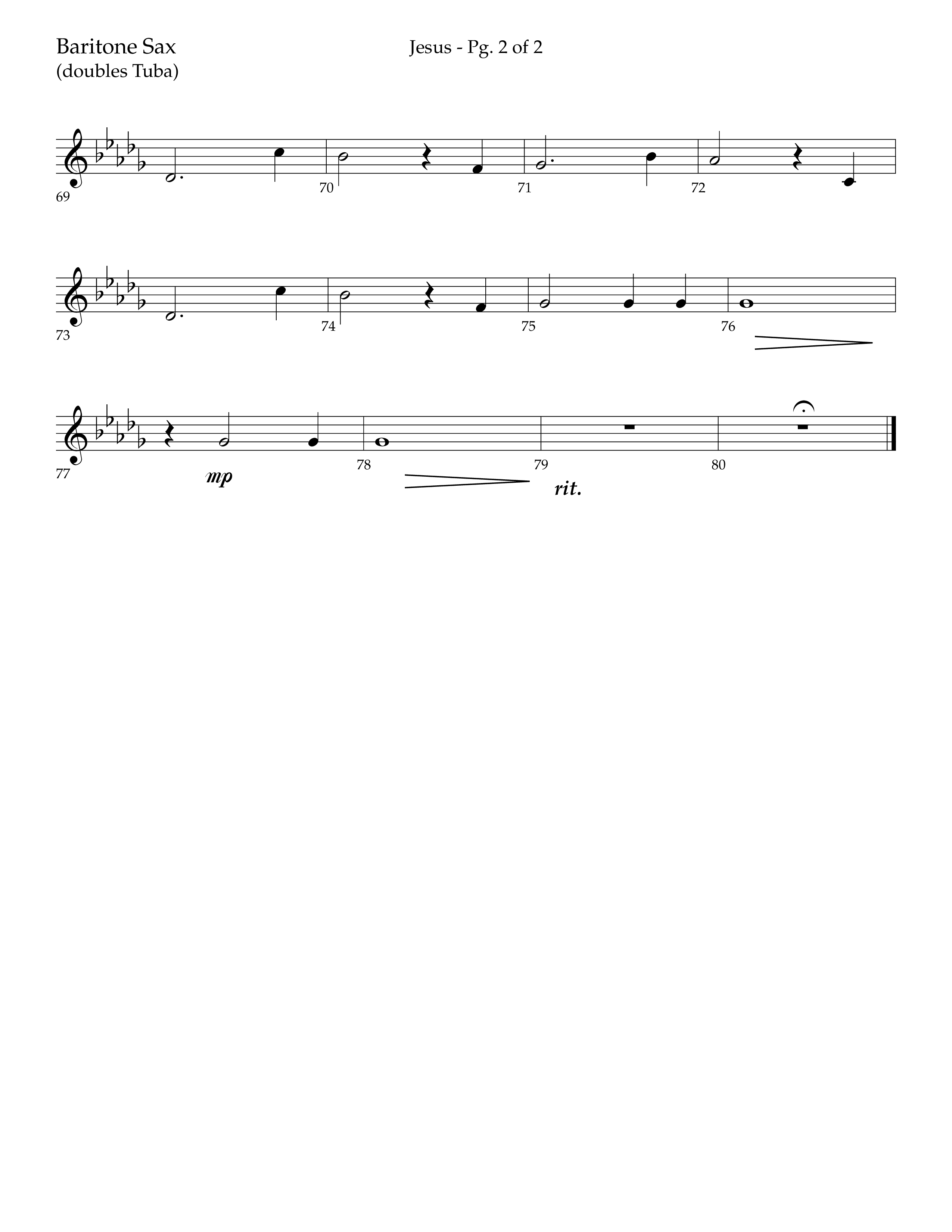 Jesus (Choral Anthem SATB) Bari Sax (Lifeway Choral / Arr. Jay Rouse)
