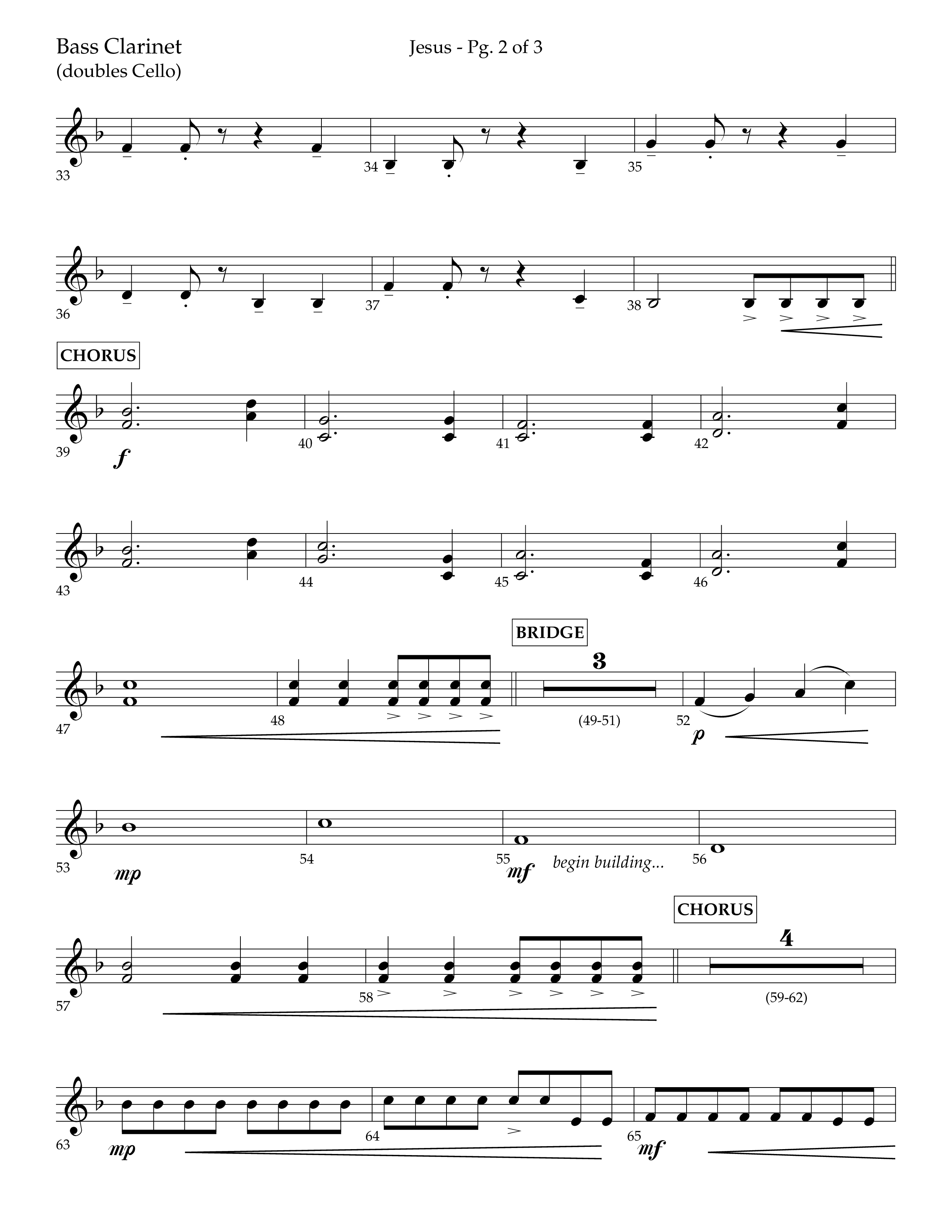 Jesus (Choral Anthem SATB) Bass Clarinet (Lifeway Choral / Arr. Jay Rouse)