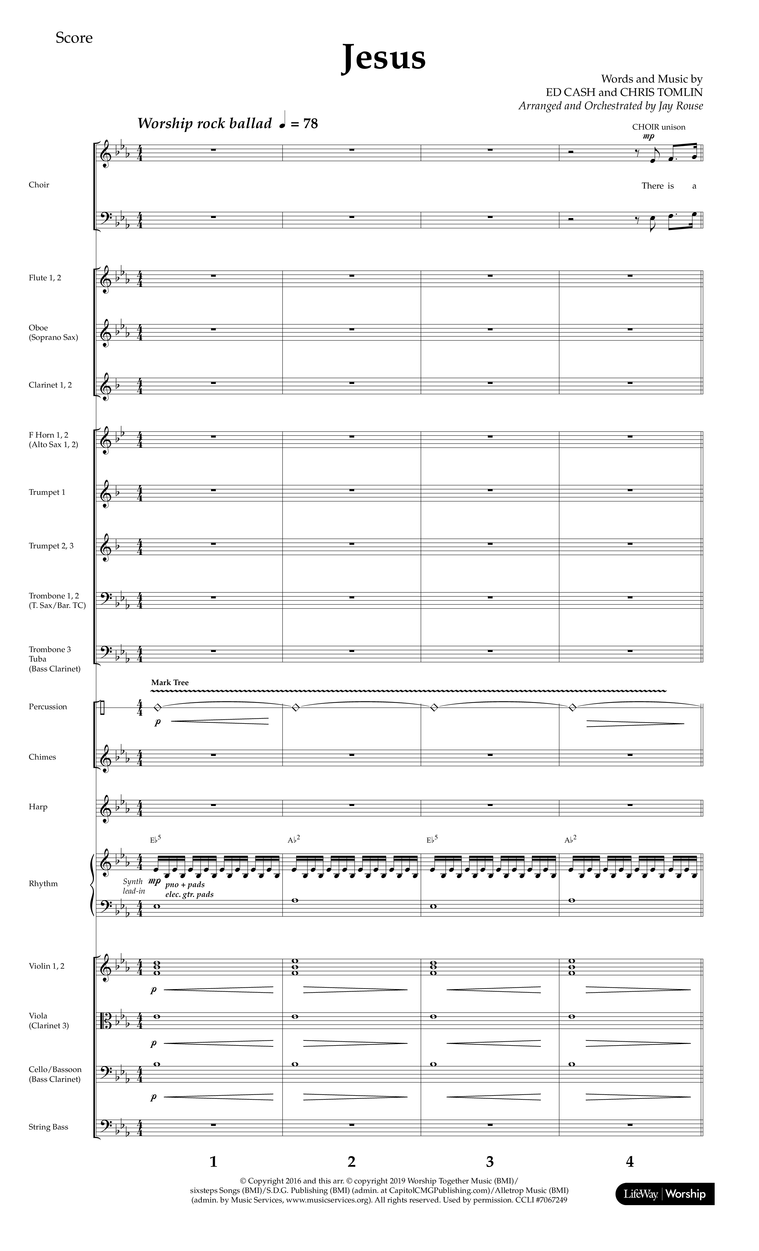 Jesus (Choral Anthem SATB) Conductor's Score (Lifeway Choral / Arr. Jay Rouse)