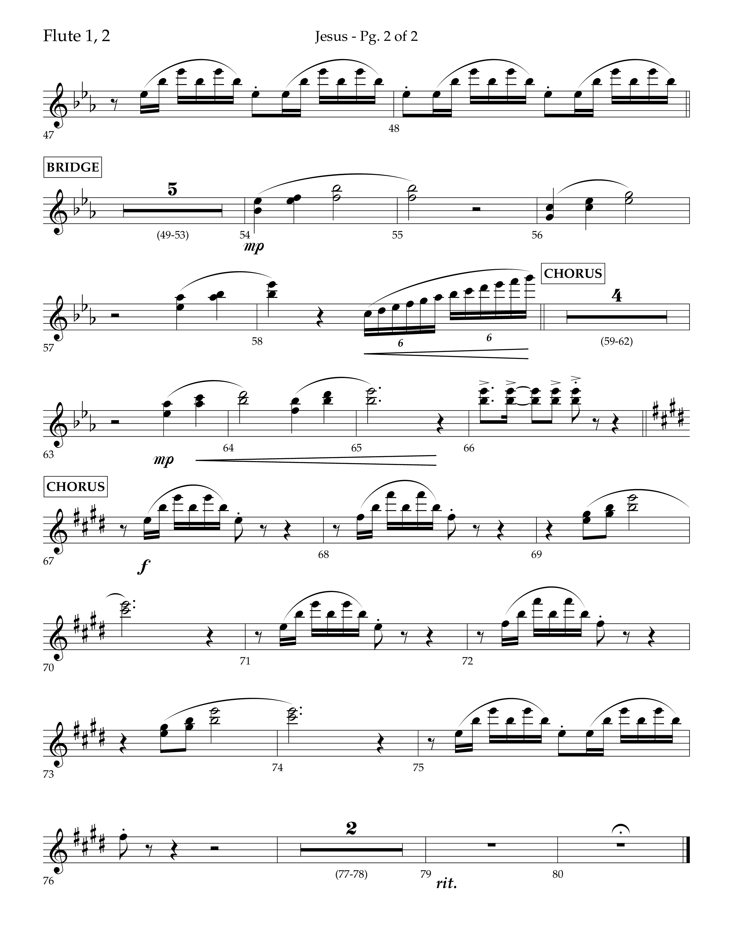 Jesus (Choral Anthem SATB) Flute 1/2 (Lifeway Choral / Arr. Jay Rouse)